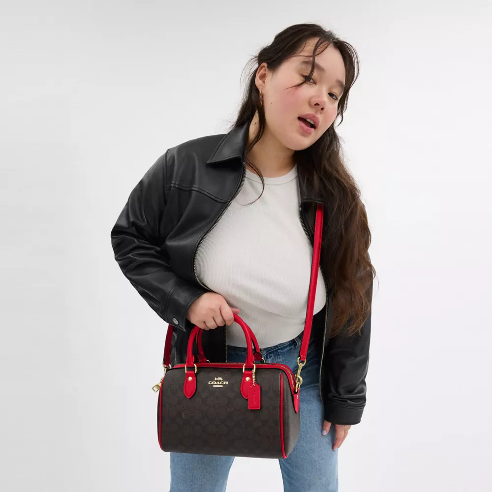 Сумка COACH Rowan Satchel Bag In Signature Canvas