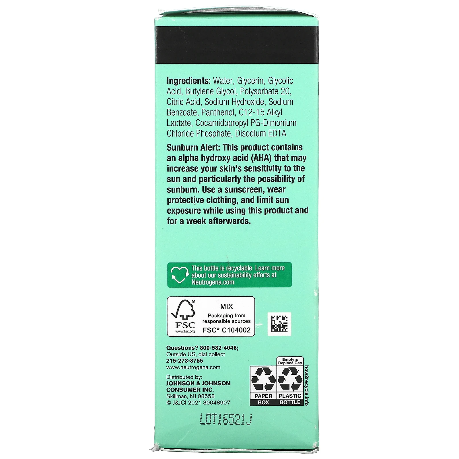 Neutrogena, Skin Perfecting, жидкий эксфолиант для ежедневного применения, для жирной кожи, без отдушек, 118 мл (4 жидк. Унции)