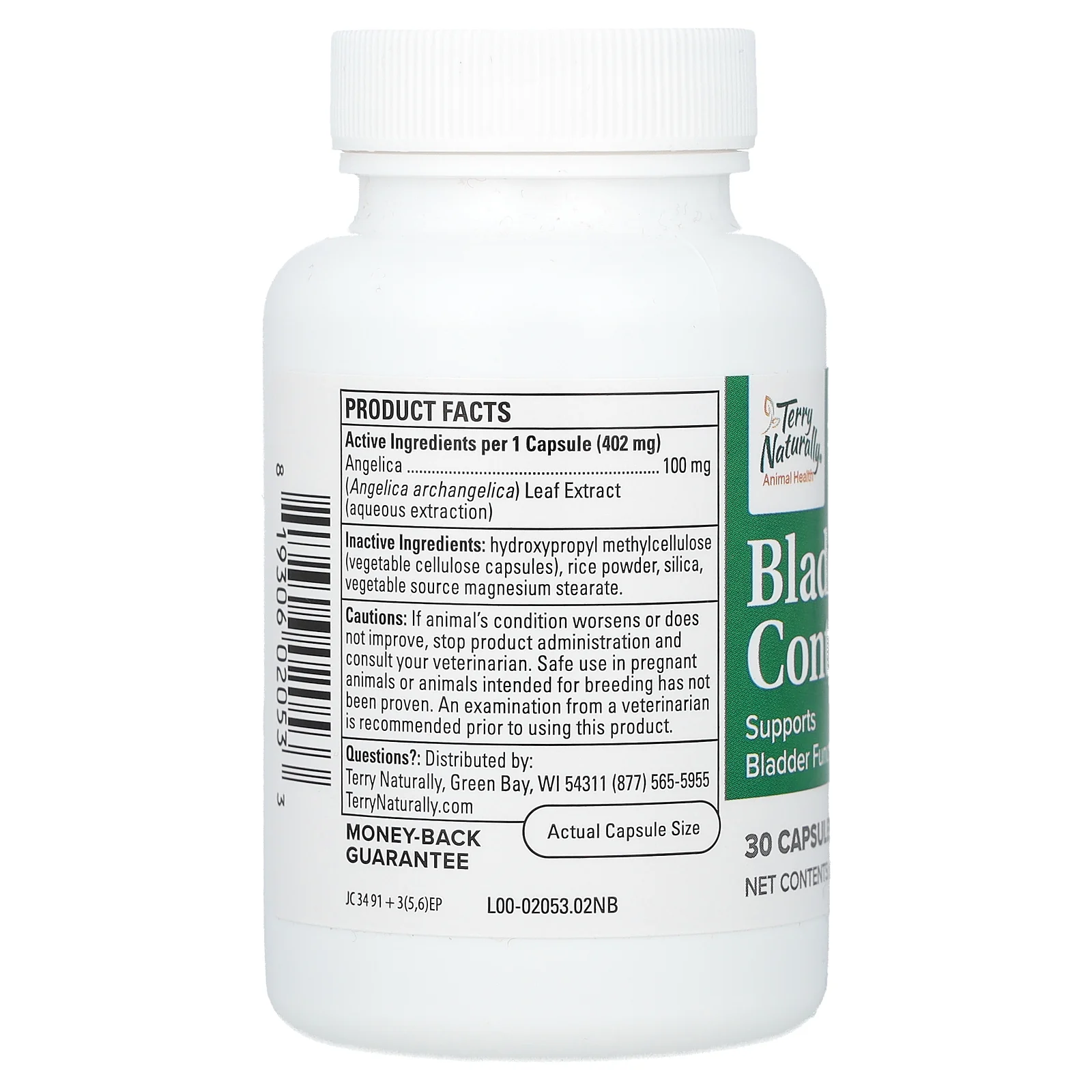 Terry Naturally, Animal Health, средство для контроля мочевого пузыря, 30 капсул, 12 г (0,42 унции)