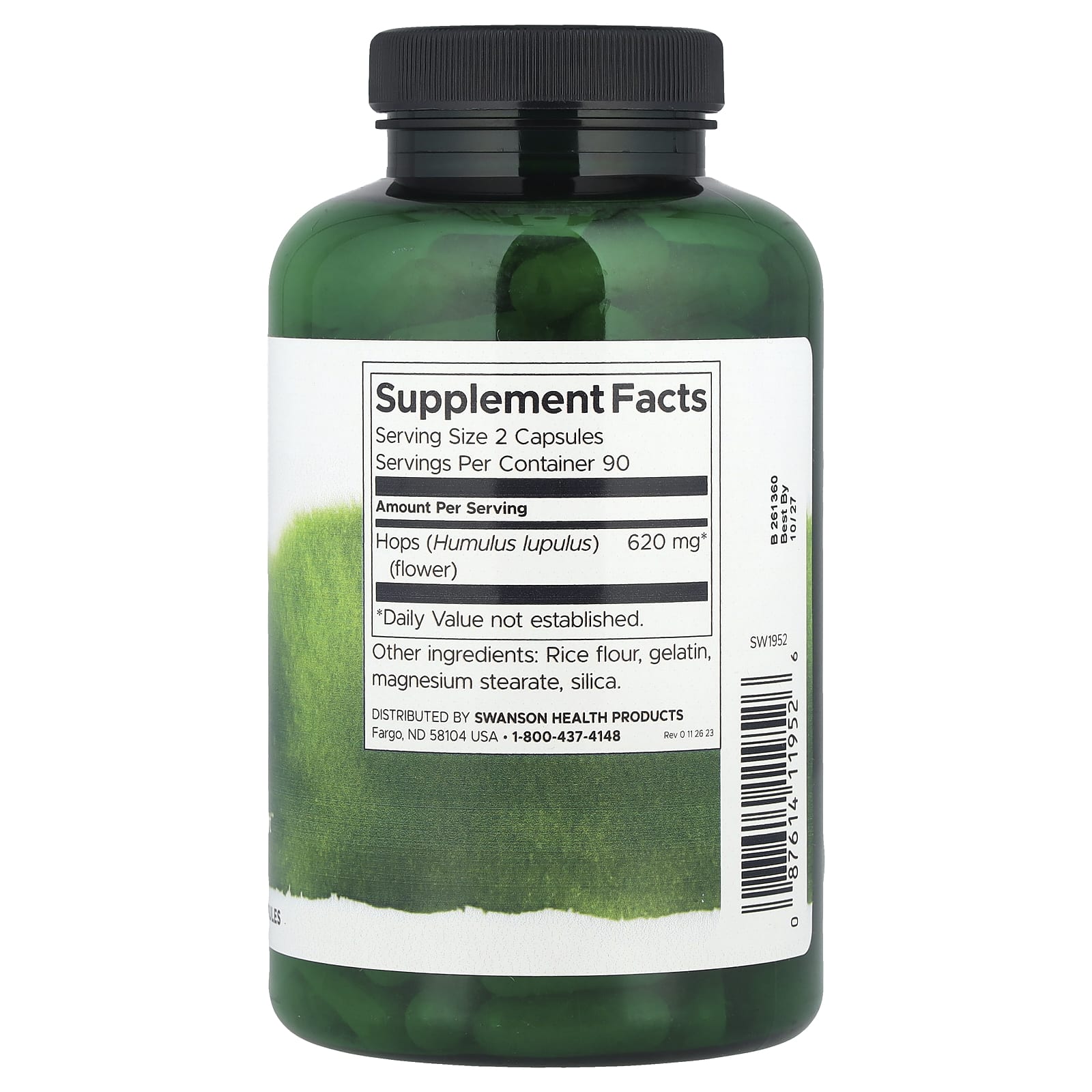 Swanson, Хмель Full Spectrum®, 620 мг, 180 капсул (310 мг в каждой капсуле)