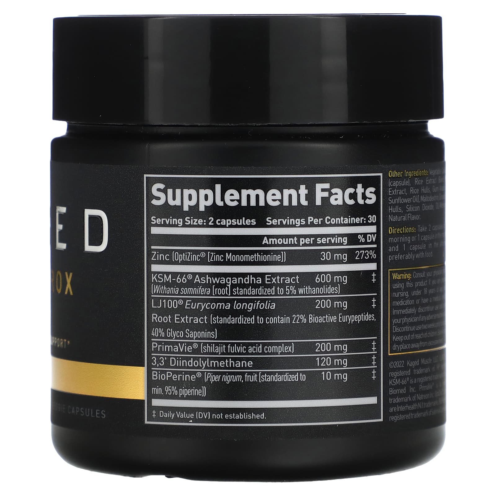 Kaged, Матрица поддержки тестостерона Ferodrox, 60 вегетарианских капсул