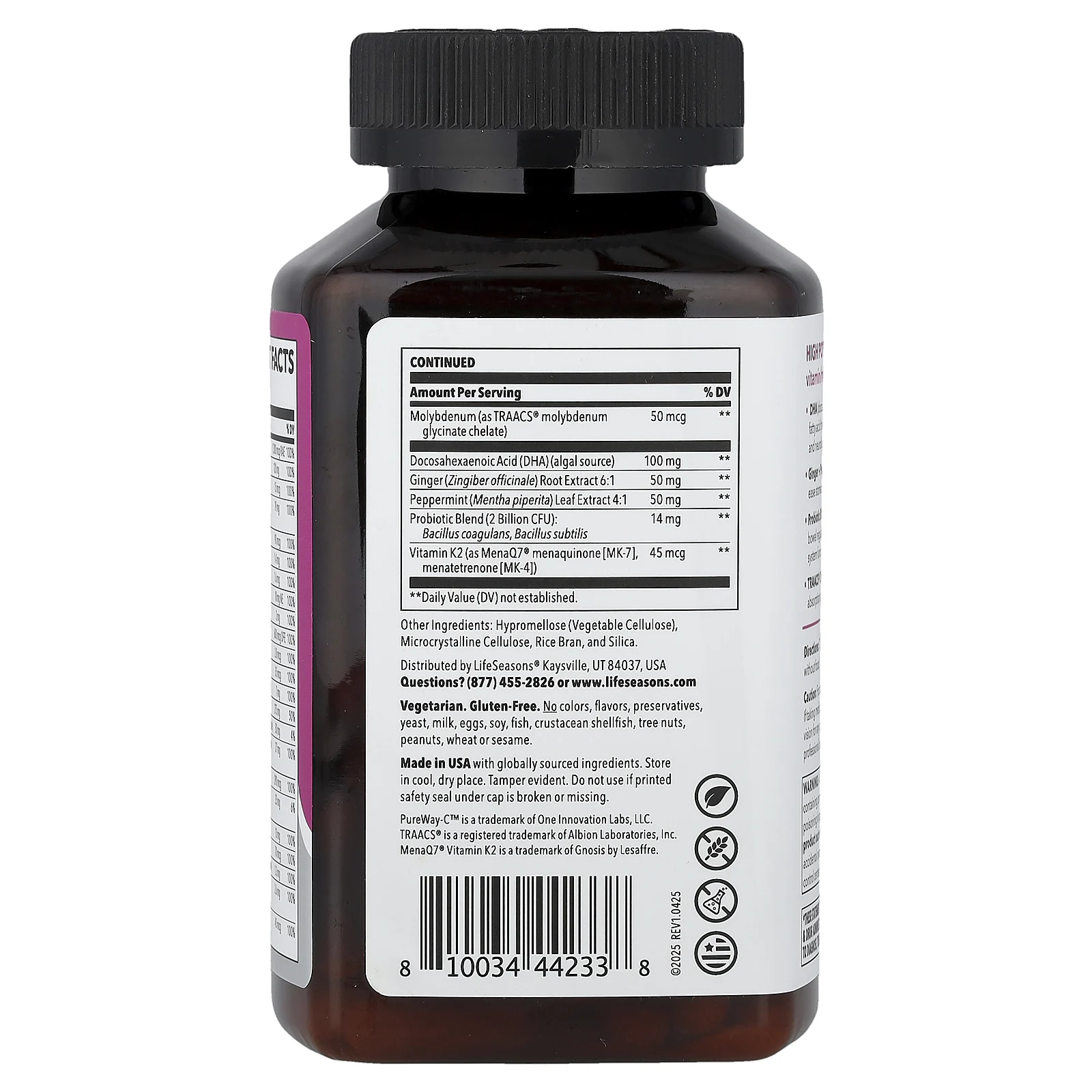 LifeSeasons, Therapeutics, пренатальные мультивитамины, 120 растительных капсул