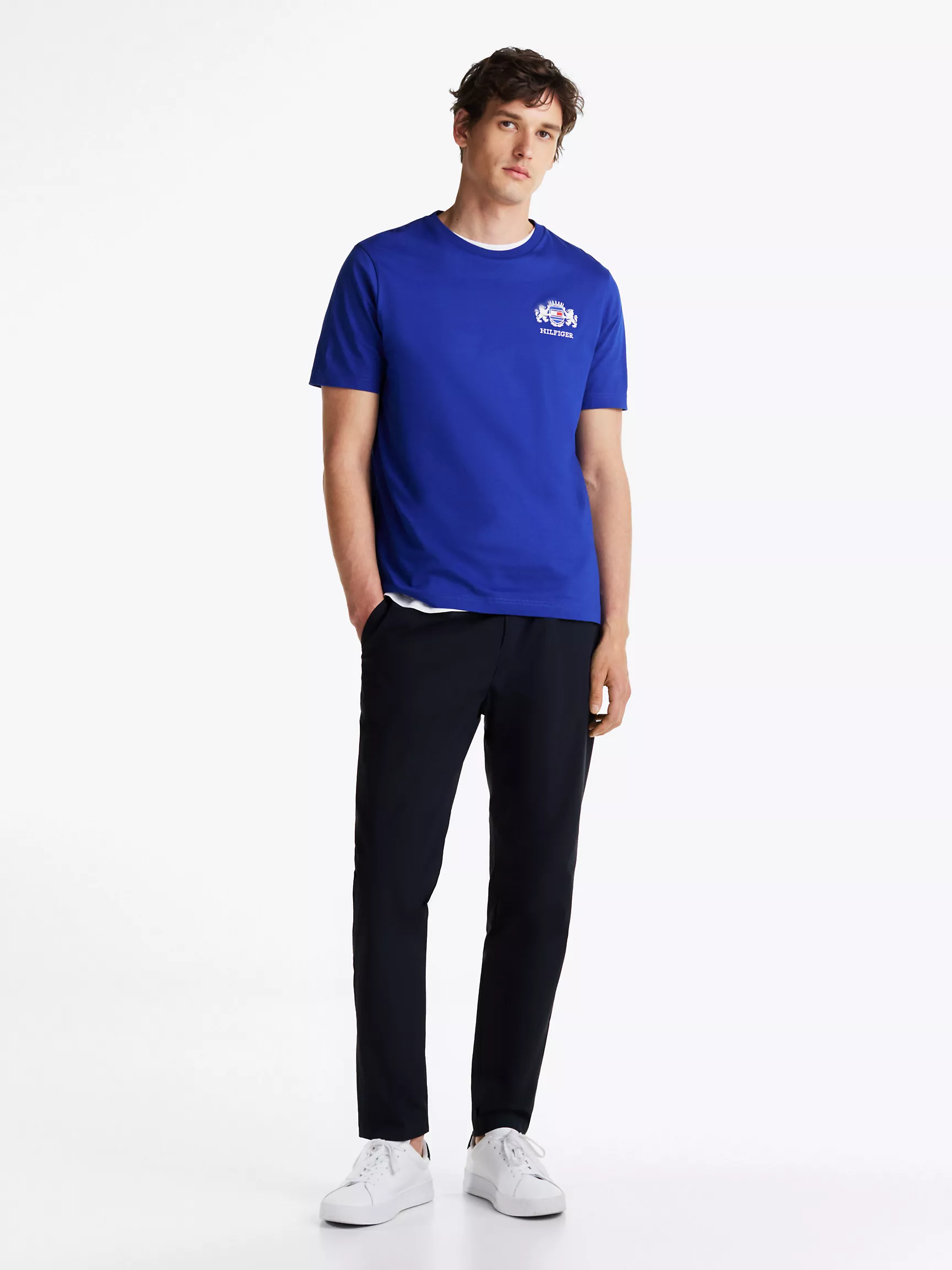 Мужская футболка Tommy Hilfiger, Футболка с вышитым флагом и гербом