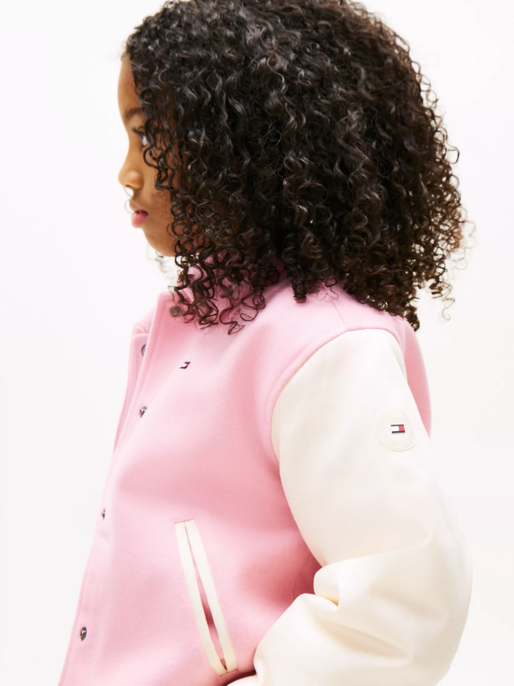 Куртка для девочки Tommy Hilfiger, Детская университетская куртка с контрастными вставками