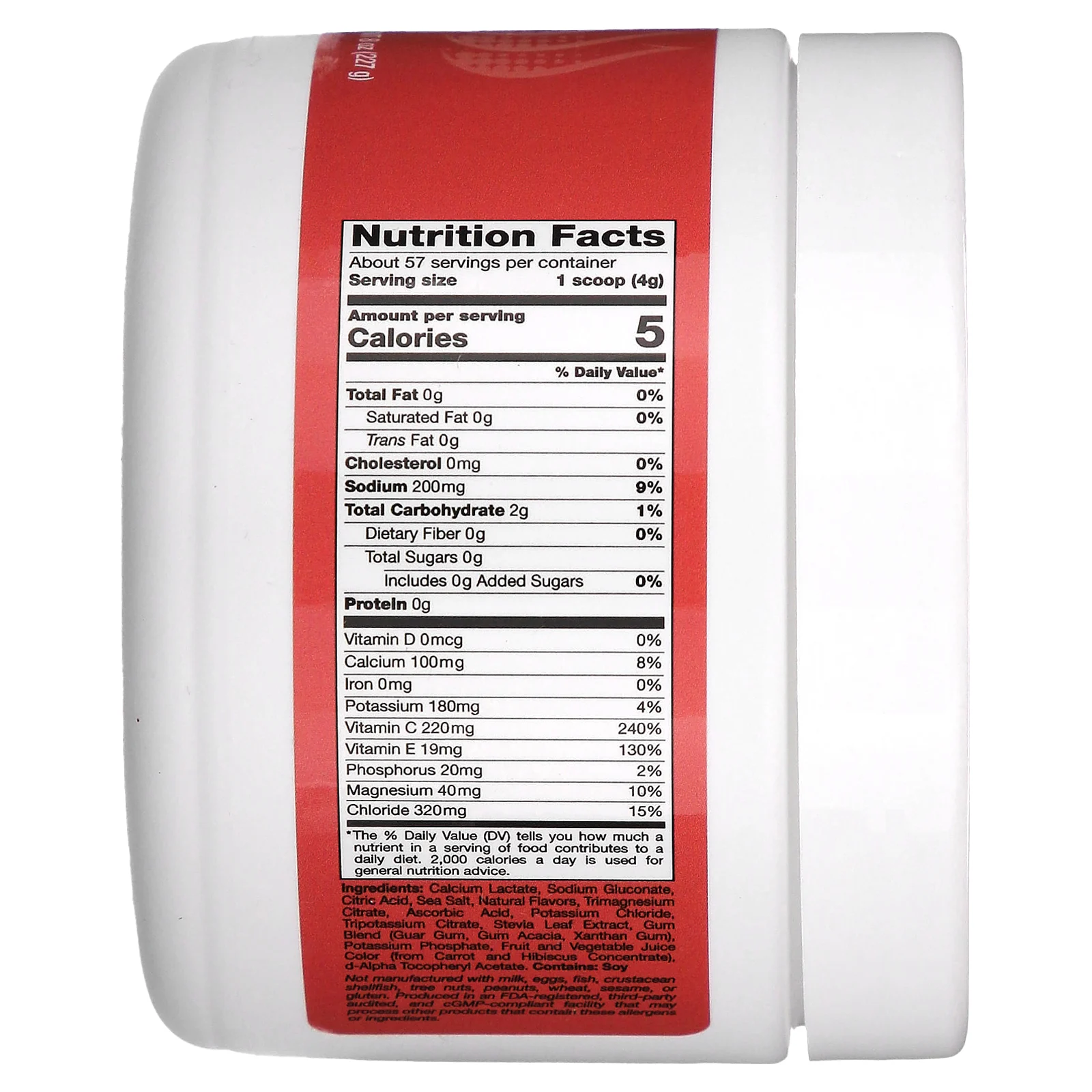 California Gold Nutrition, BEVERAGES, HydrationUp, напиток с электролитами, со вкусом фруктового пунша, 227 г (8 унций)