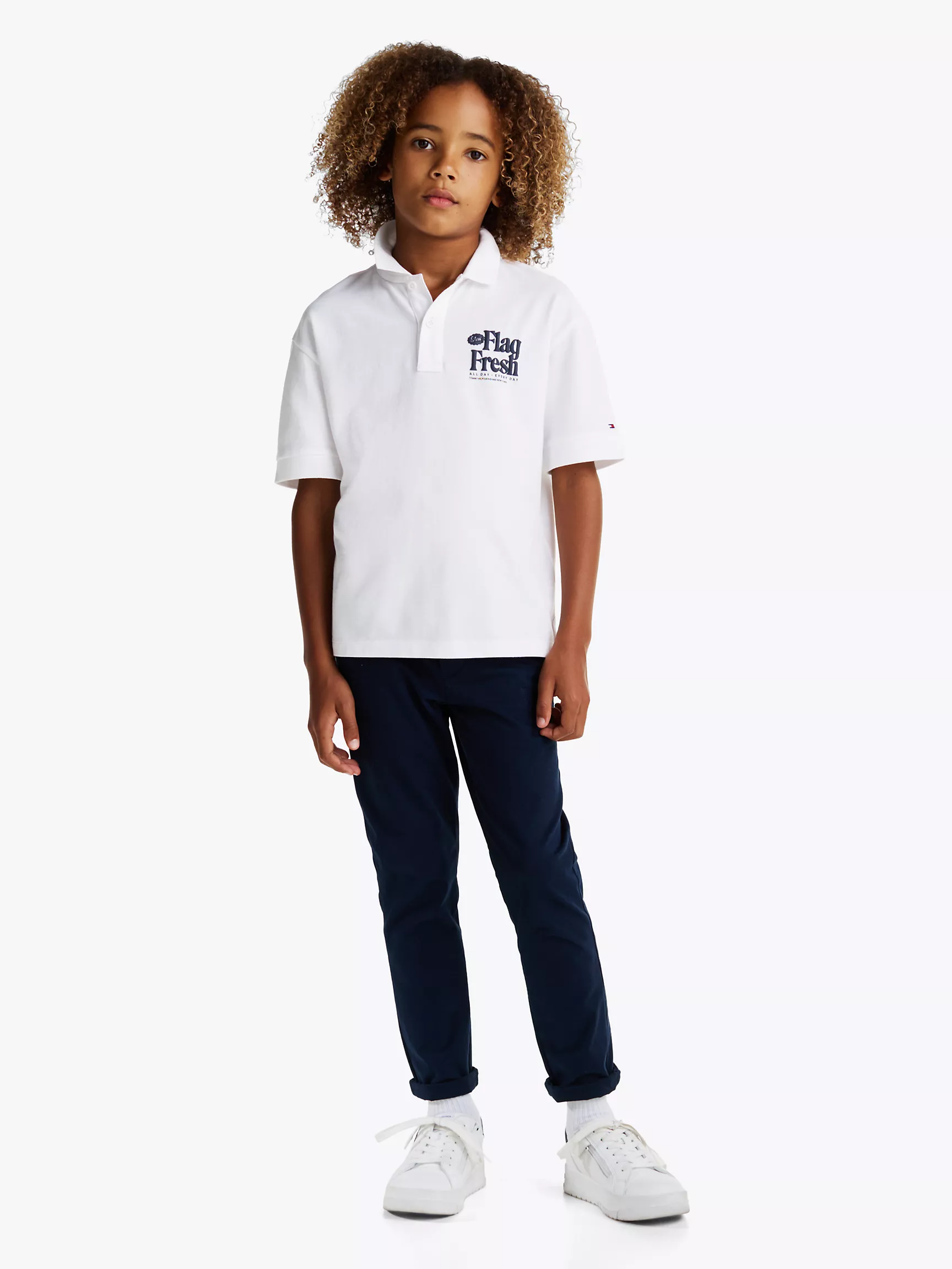Рубашка-поло для мальчиков Tommy Hilfiger, Детское поло с логотипом Flag Fresh