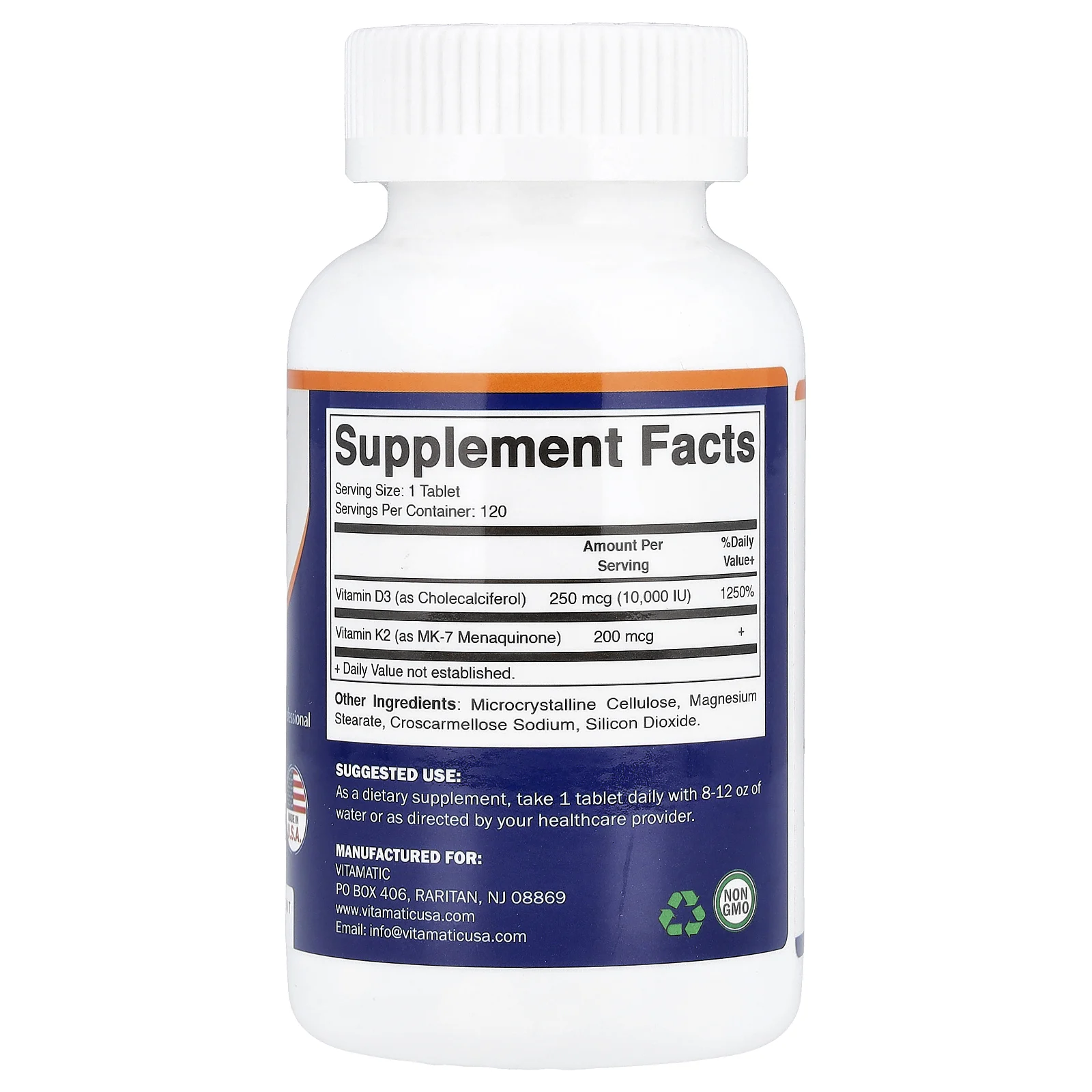 Vitamatic, витамин K2 и D3, 120 таблеток