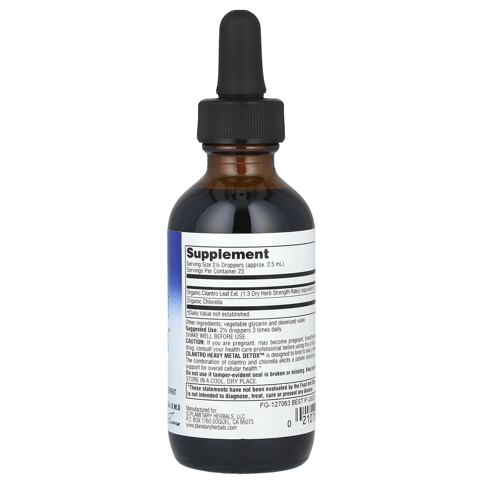 Planetary Herbals, Cilantro Heavy Metal Detox ™ с хлореллой, 59,14 мл (2 жидк. Унции)