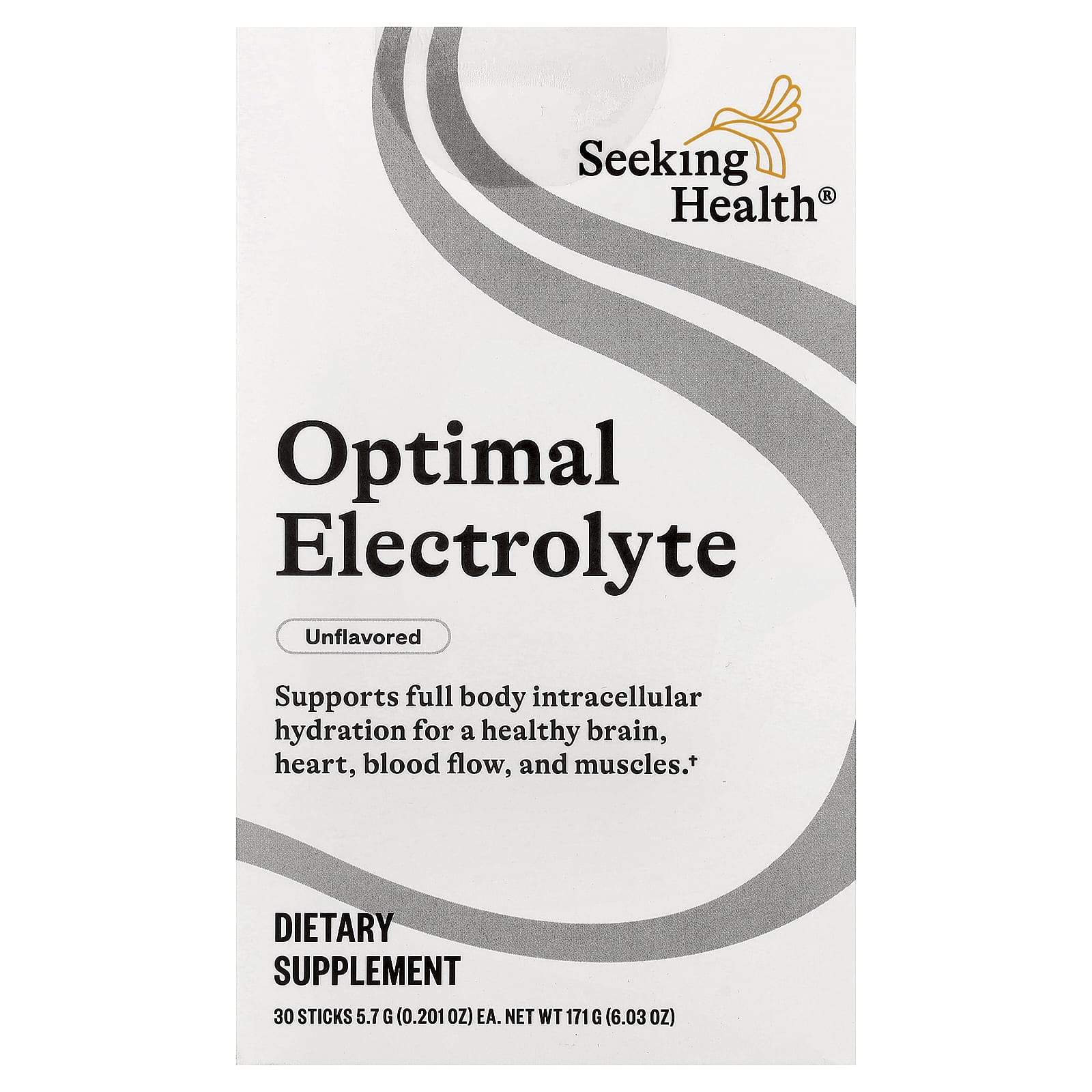 Seeking Health, Optimal Electrolyte, без добавок, 30 стиков, 5,7 г (0,201 унции) каждый