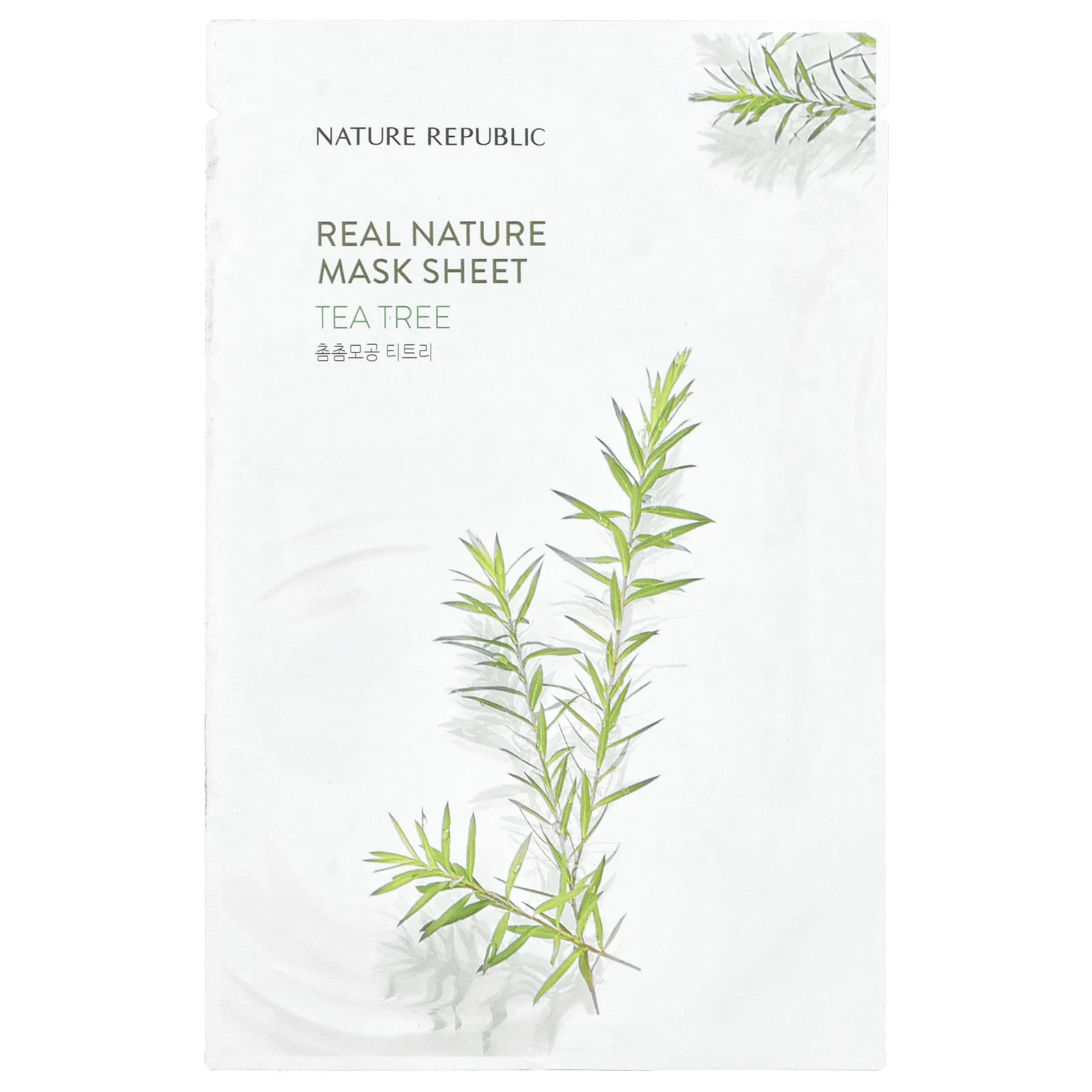 Nature Republic, Real Nature Beauty Mask Sheet, Tea Tree, 1 шт., 23 мл (0,77 жидк. Унции)