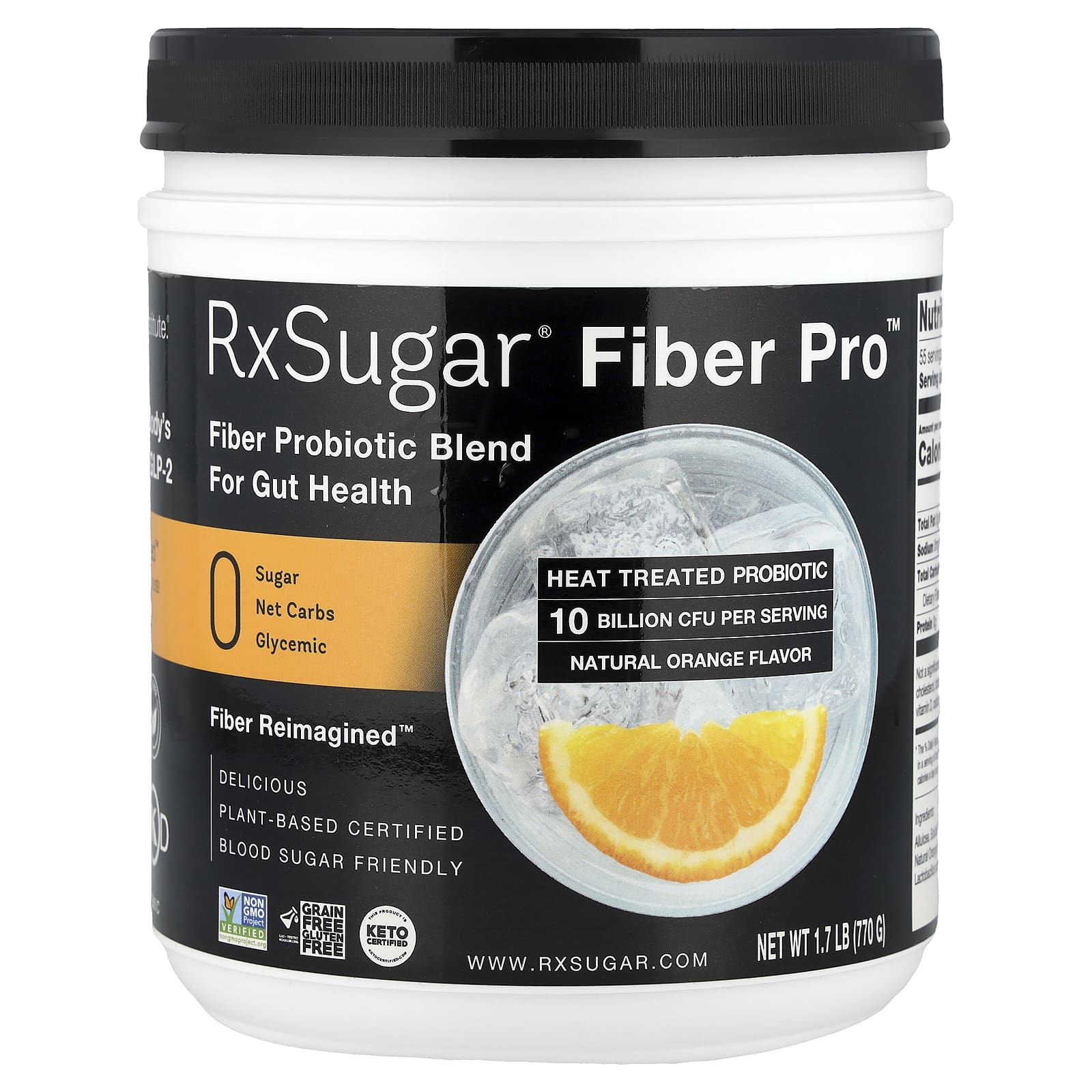 RxSugar , Fiber Pro ™, натуральный апельсин, 770 г (1,7 фунта)