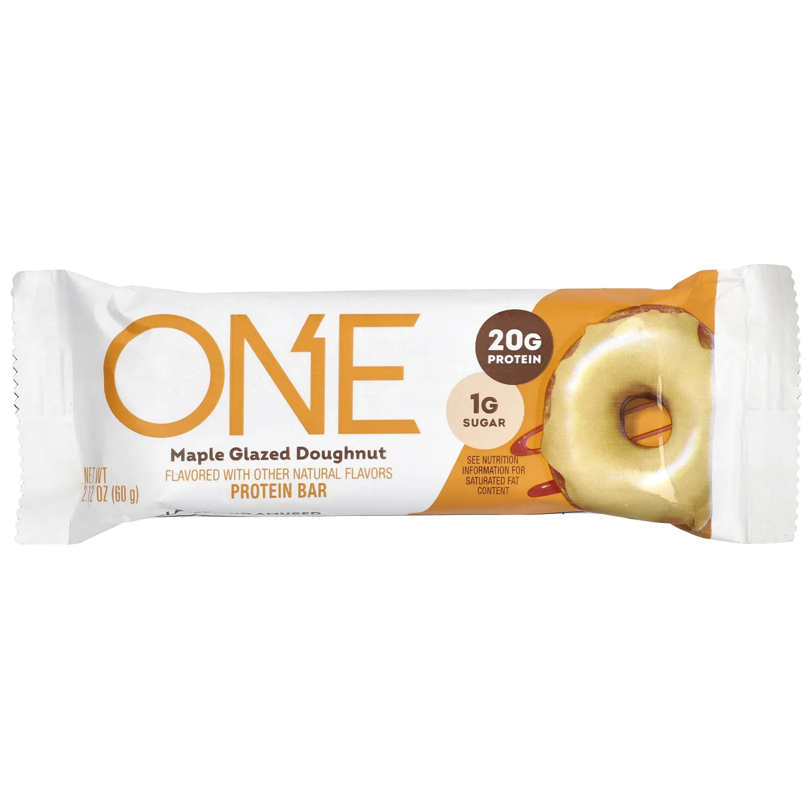 One Brands, ONE Bar, вкус пончика в кленовой глазури, 12 батончиков по 60 г (2,12 унции) каждый