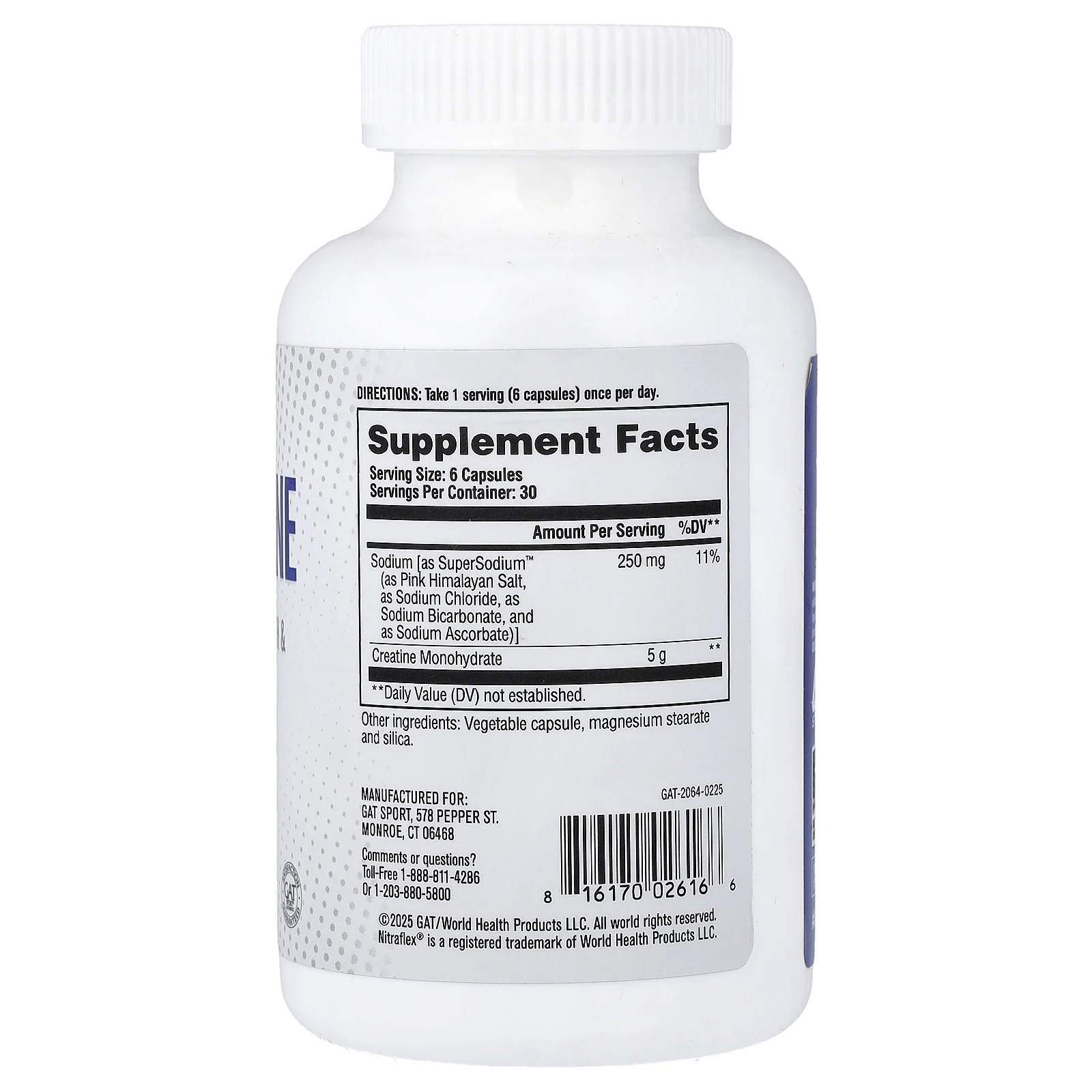 GAT, Nitraflex®, прокреатин, 180 капсул