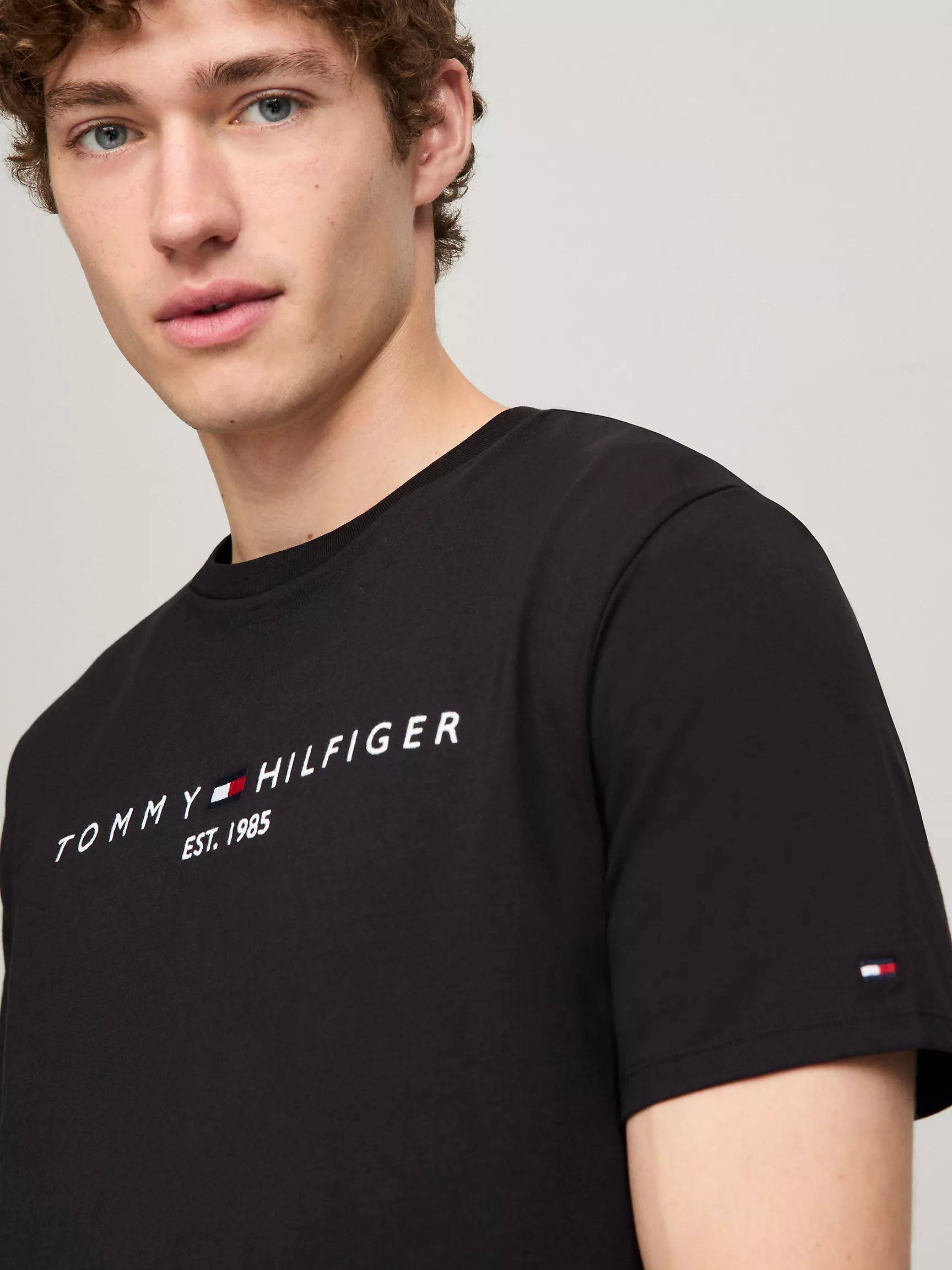 Мужская футболка Tommy Hilfiger, Футболка с вышитым логотипом Tommy