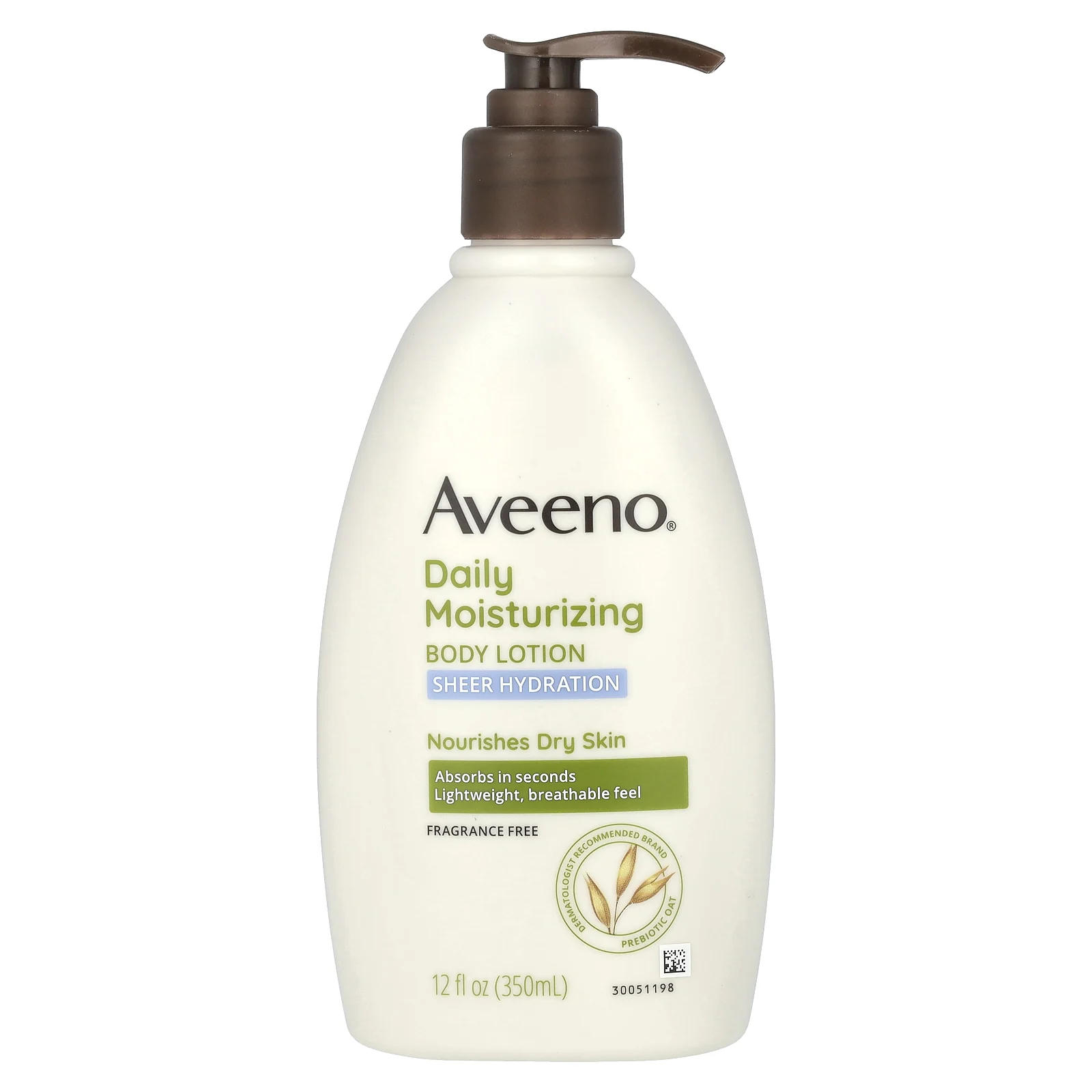 Aveeno, Увлажняющий лосьон для тела, без отдушек, 350 мл (12 жидк. Унций)