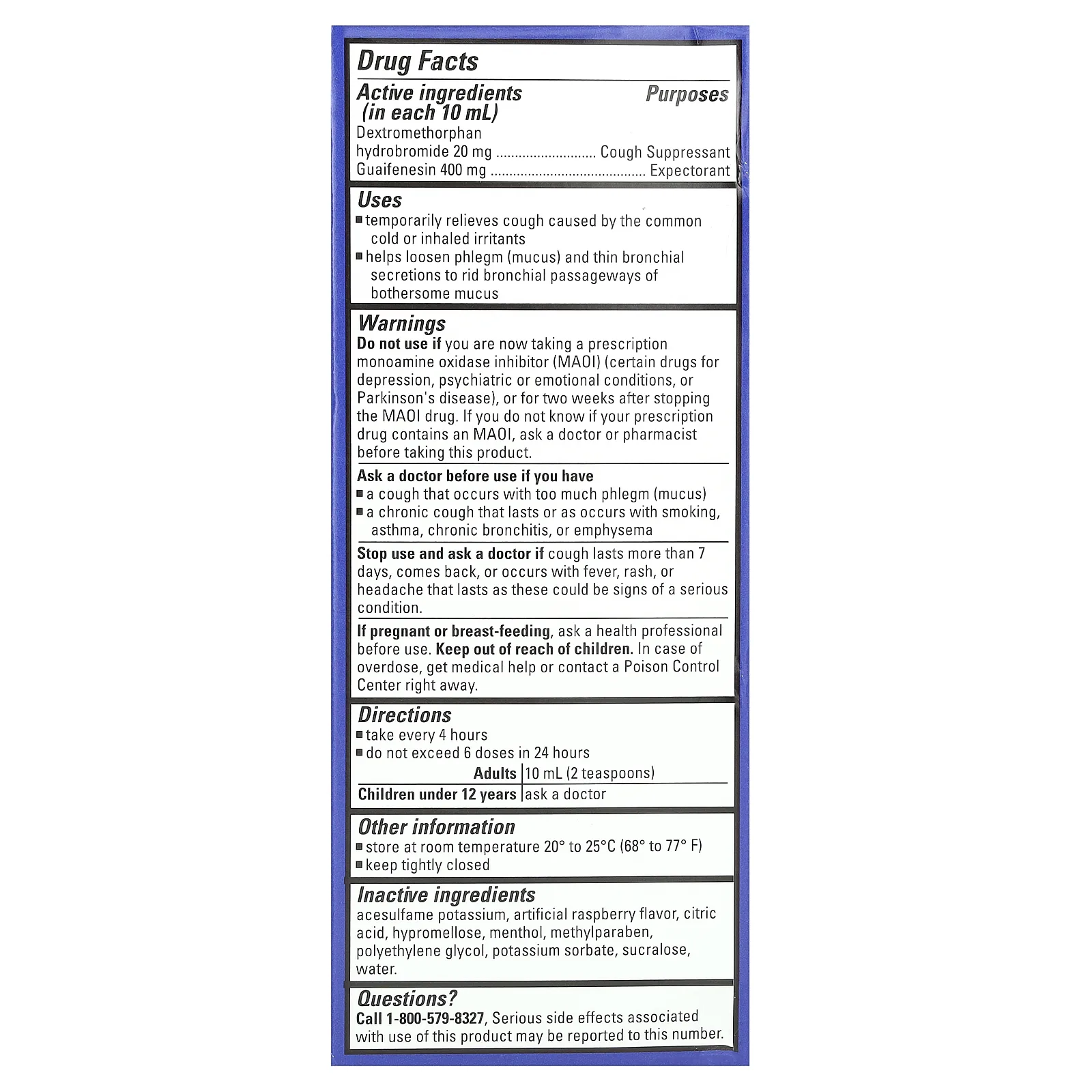 Diabetic Tussin, Cough & Chest Congestion, средство от кашля и заложенности носа, максимальная сила действия, ягодный вкус, 118 мл (4 жидк. унции)