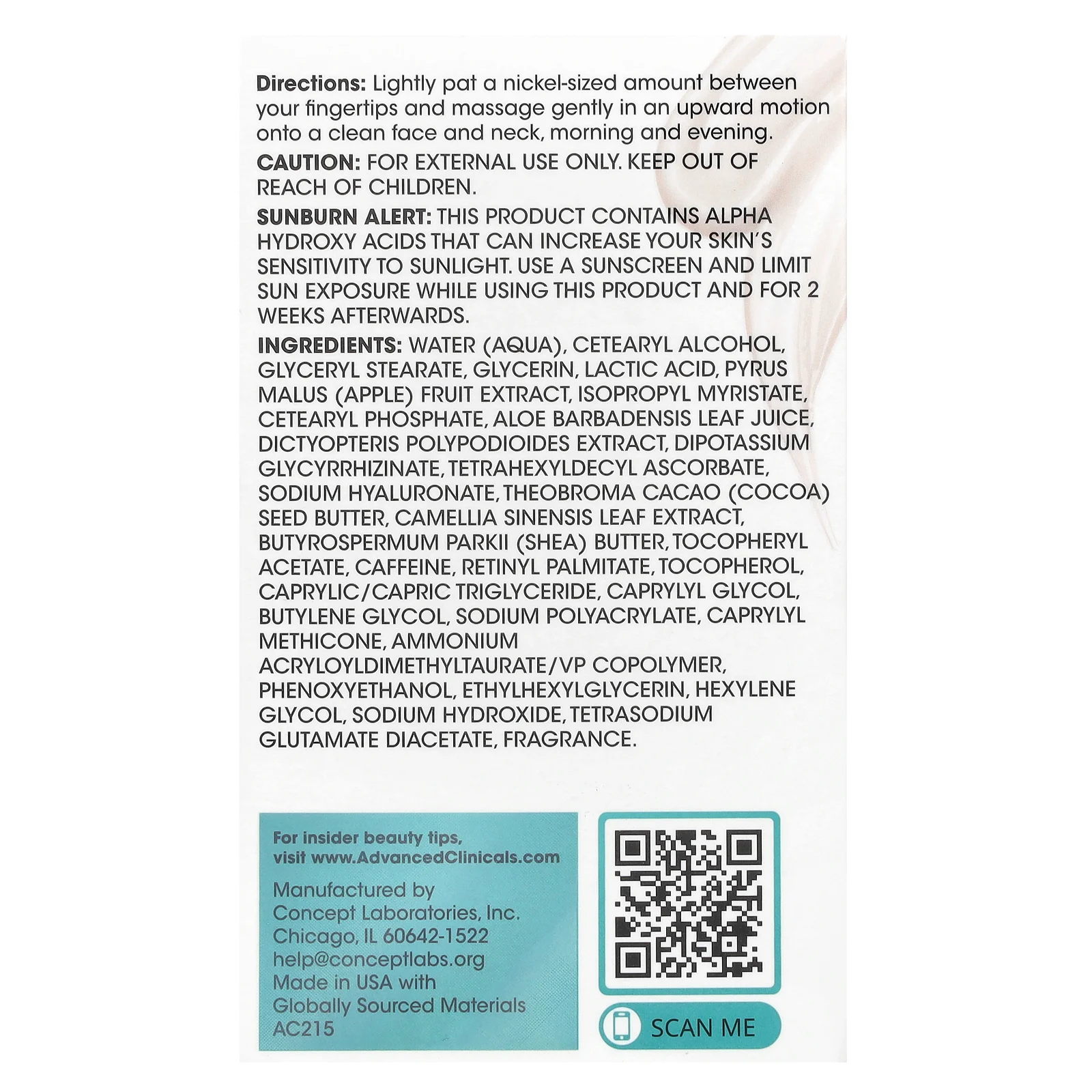 Advanced Clinicals, осветляющий крем для пигментных пятен, 59 мл (2 жидк. унции)