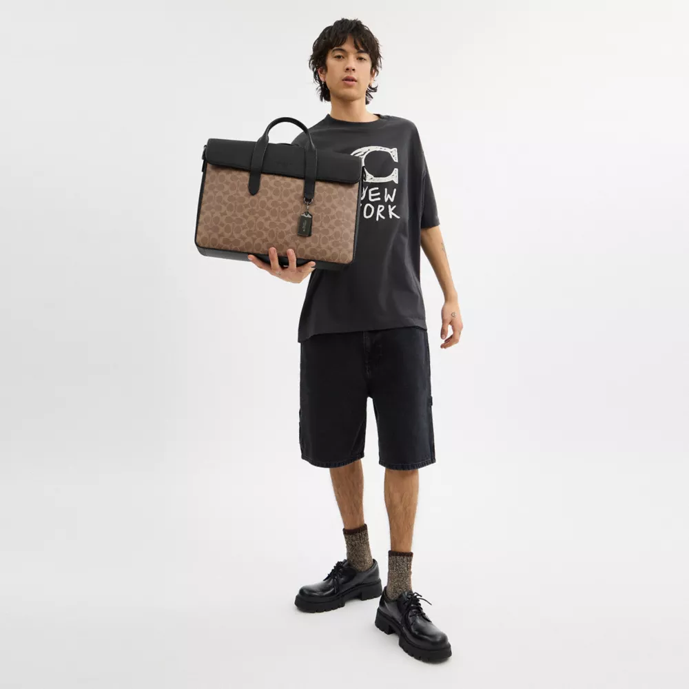 Сумка COACH Sullivan Portfolio Brief In Signature Canvas