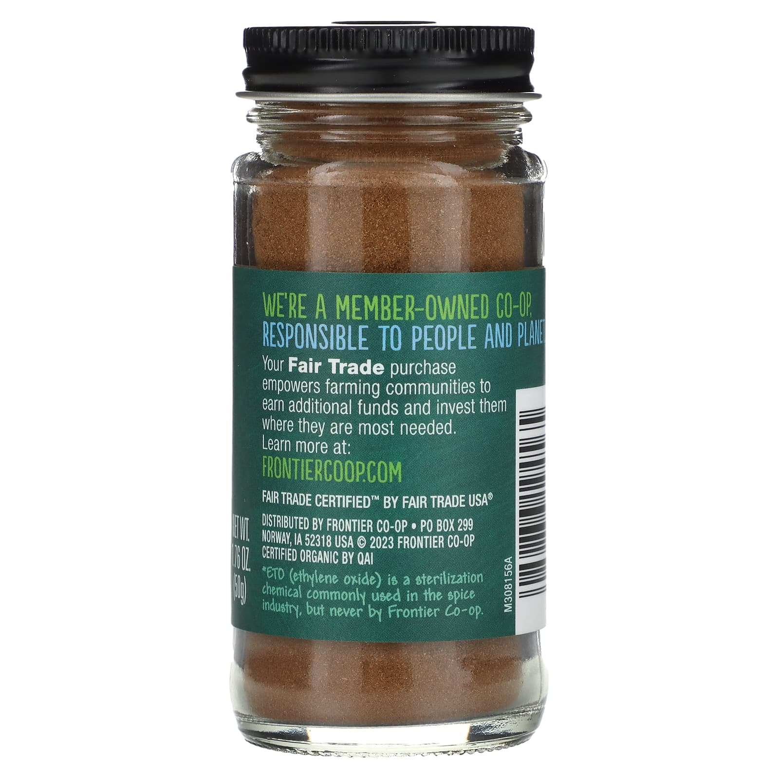 Frontier Co-op, органическая цейлонская корица, 50 г (1,76 унции)