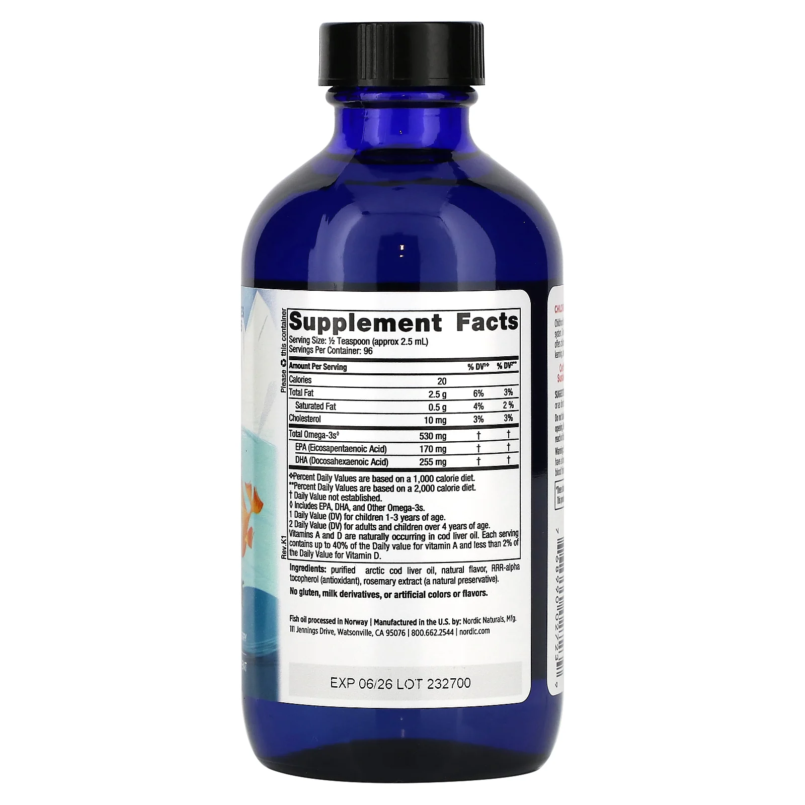 Nordic Naturals, Children's DHA, ДГК для детей от 1 до 6 лет, со вкусом клубники, 237 мл (8 жидк. унций)