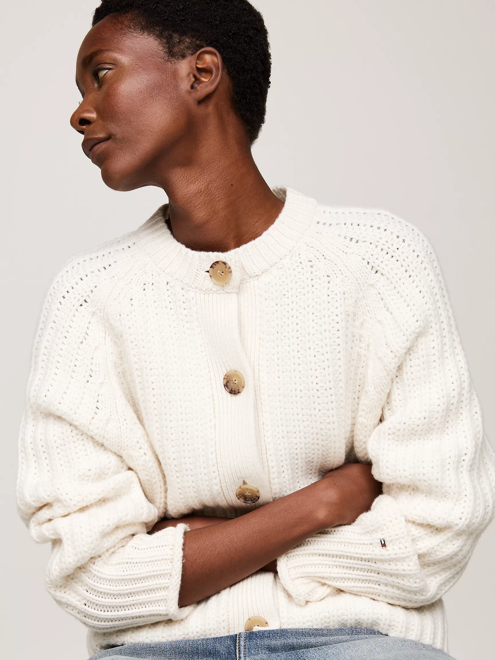 Женский свитер Tommy Hilfiger, Удлиненный шерстяной кардиган