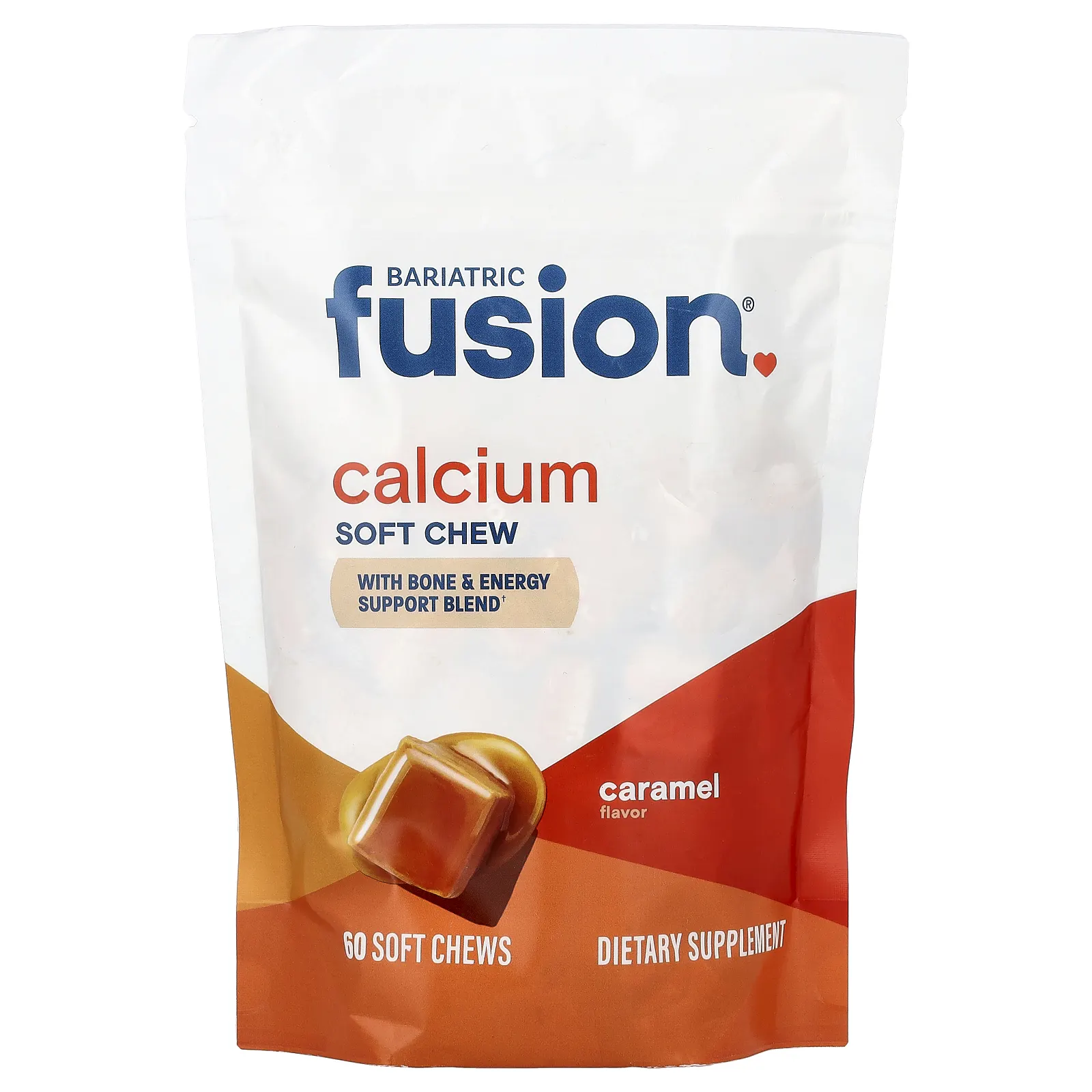 Bariatric Fusion, жевательная добавка с кальцием, карамель, 60 жевательных таблеток