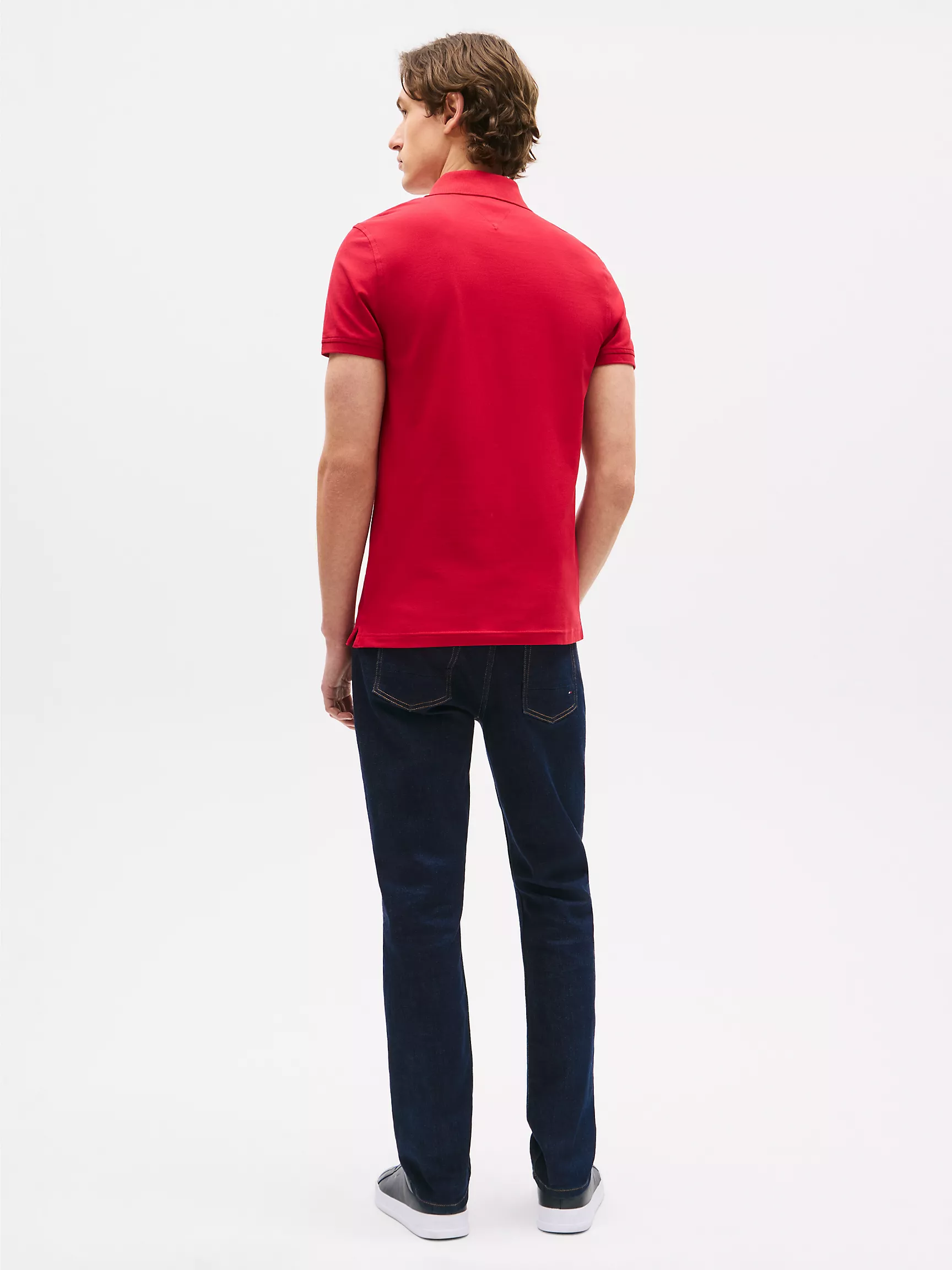 Мужское поло Tommy Hilfiger, Приталенное эластичное поло из пике