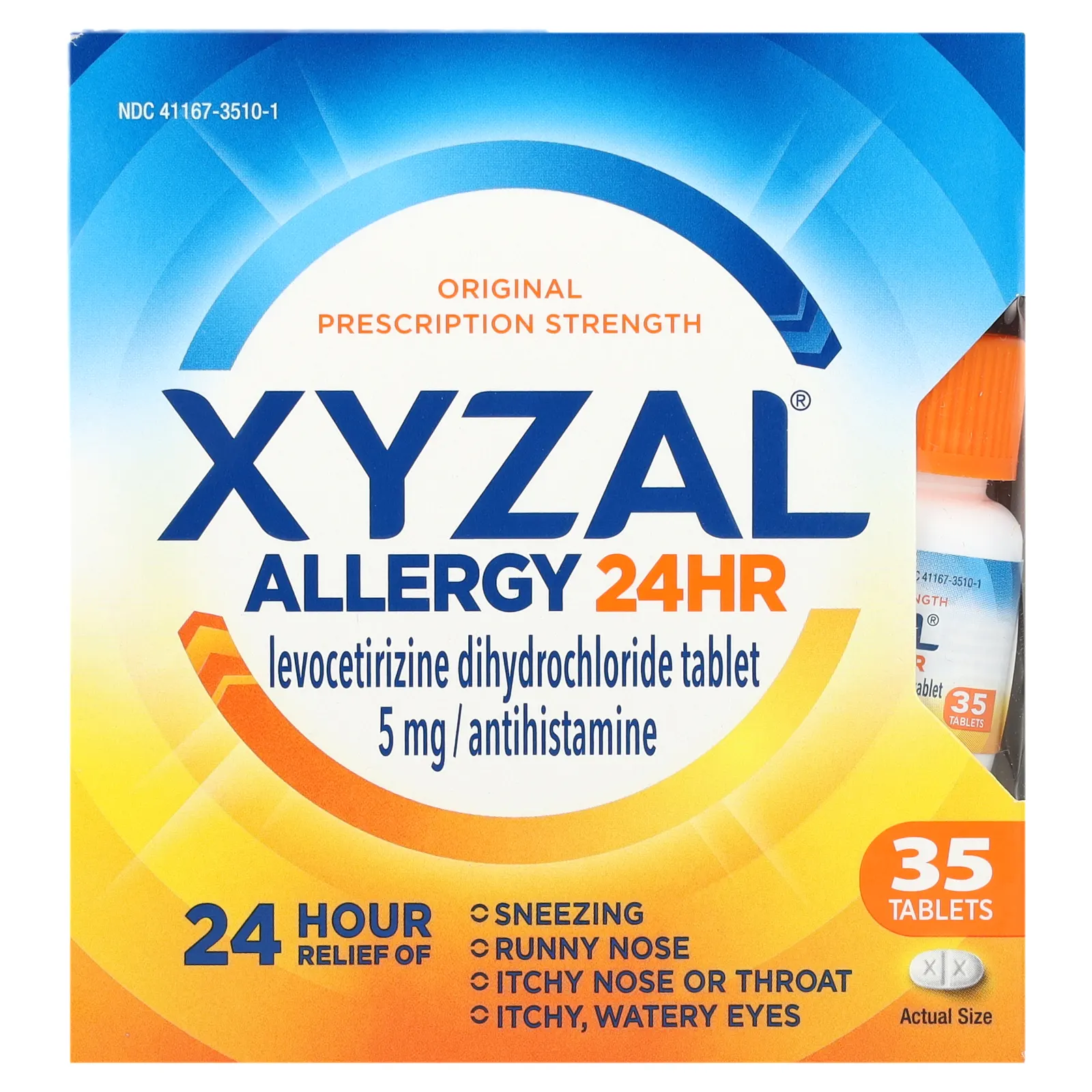 Xyzal, Allergy 24HR, 35 таблеток
