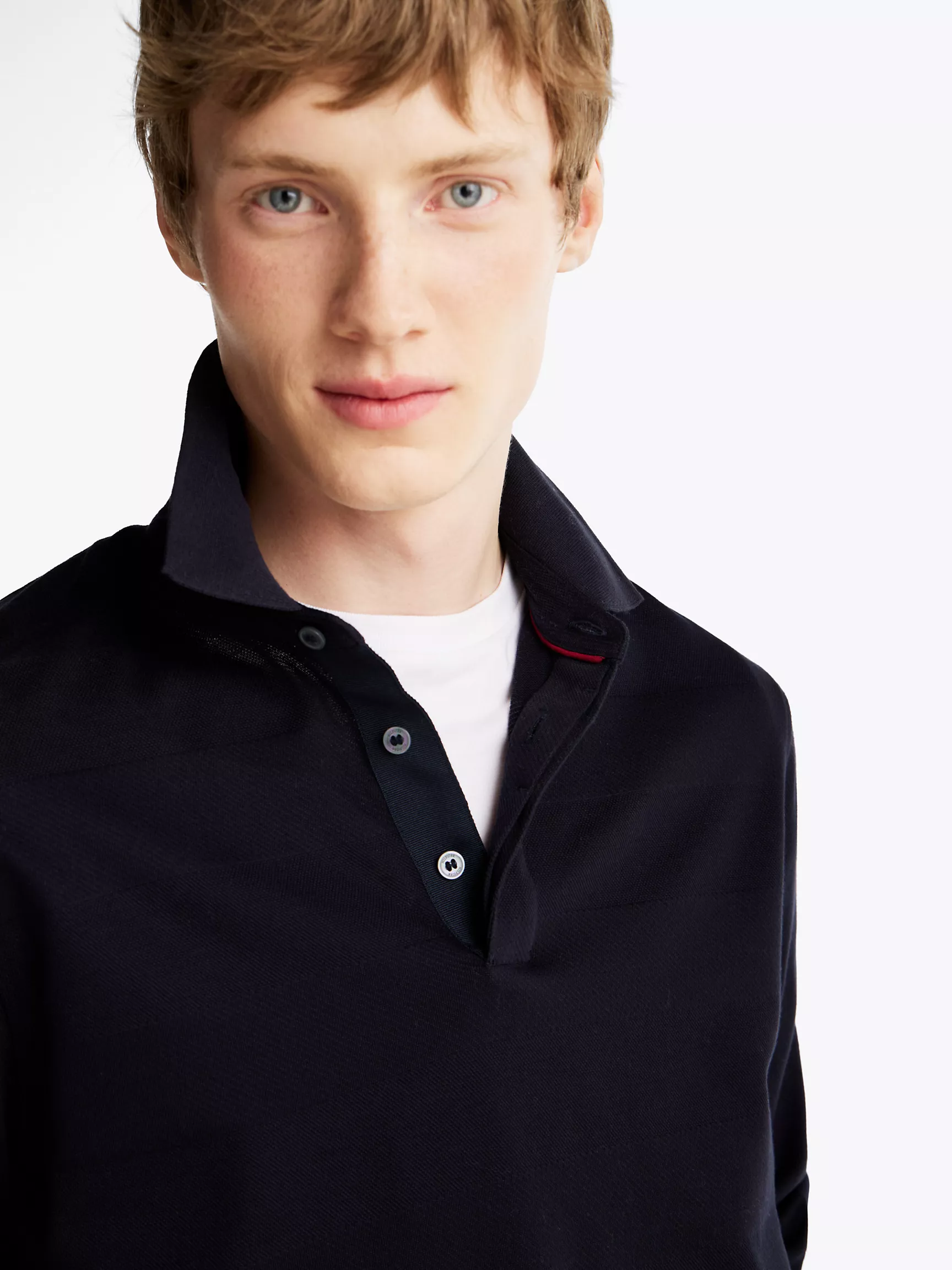 Мужское поло Tommy Hilfiger, Поло с длинными рукавами стандартного кроя