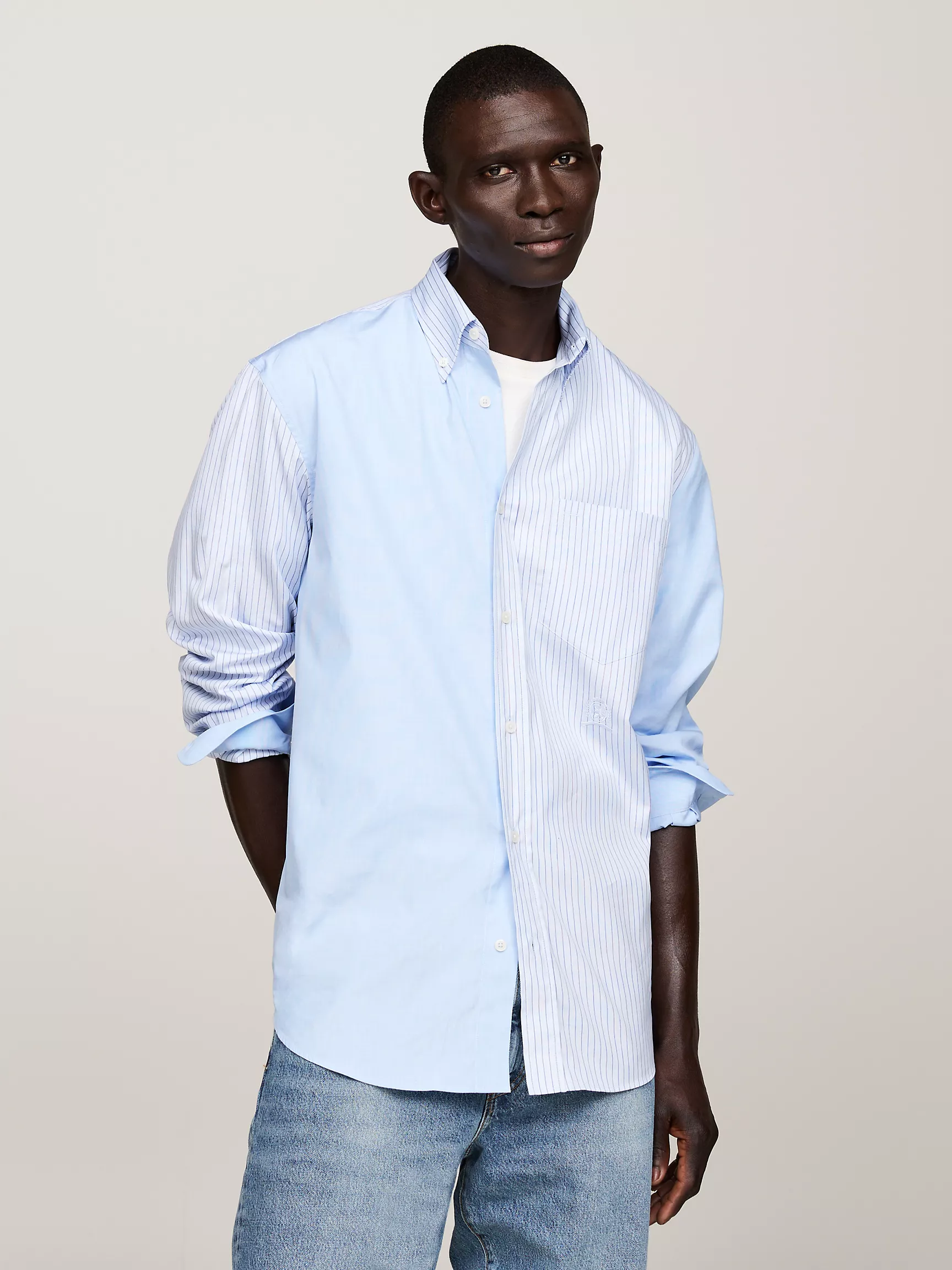 Мужская рубашка Tommy Hilfiger, Рубашка в полоску Ithaca с логотипом Crest