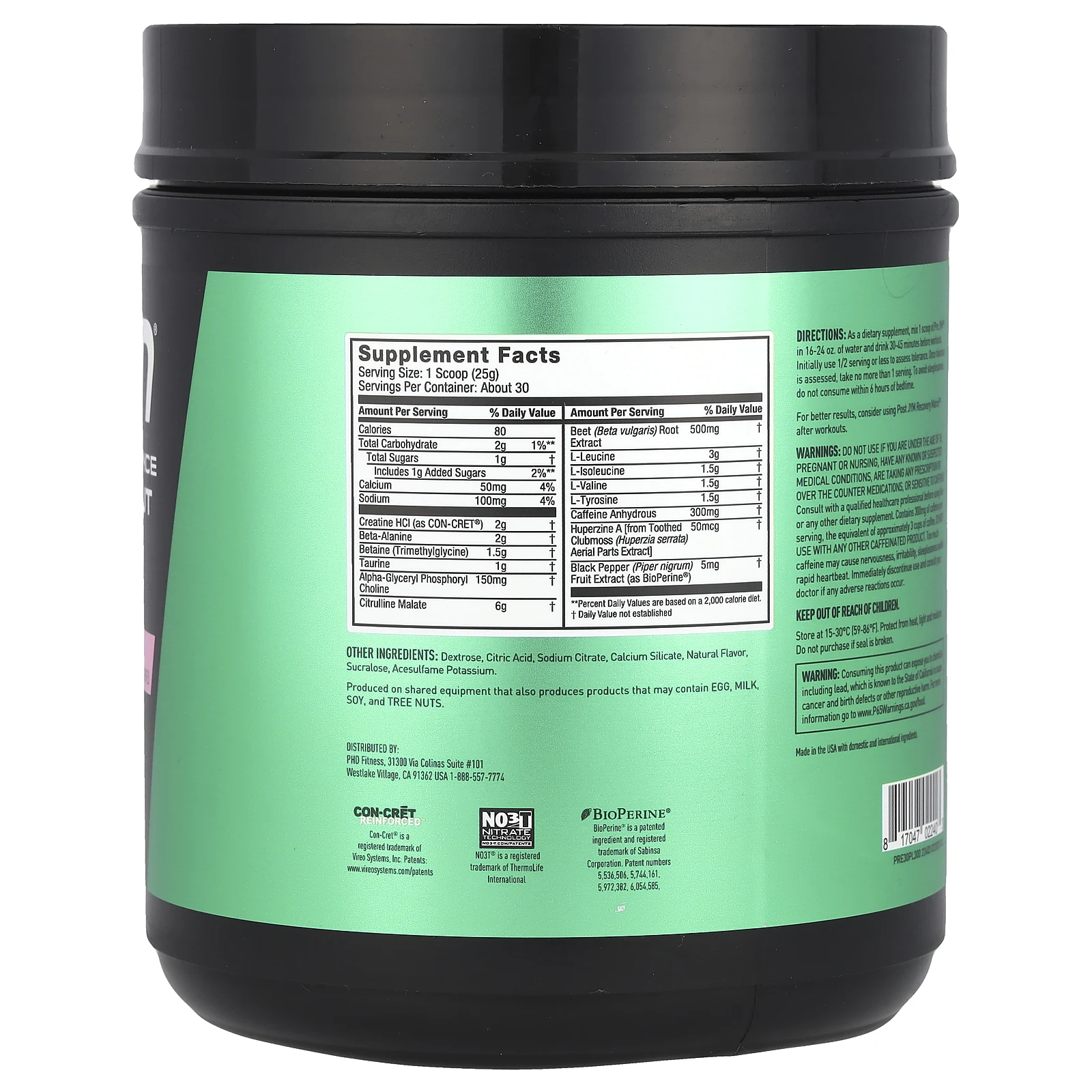 JYM Supplement Science, Pre JYM, высокоэффективное средство перед тренировкой, розовый лимонад, 750 г (1,65 фунта)