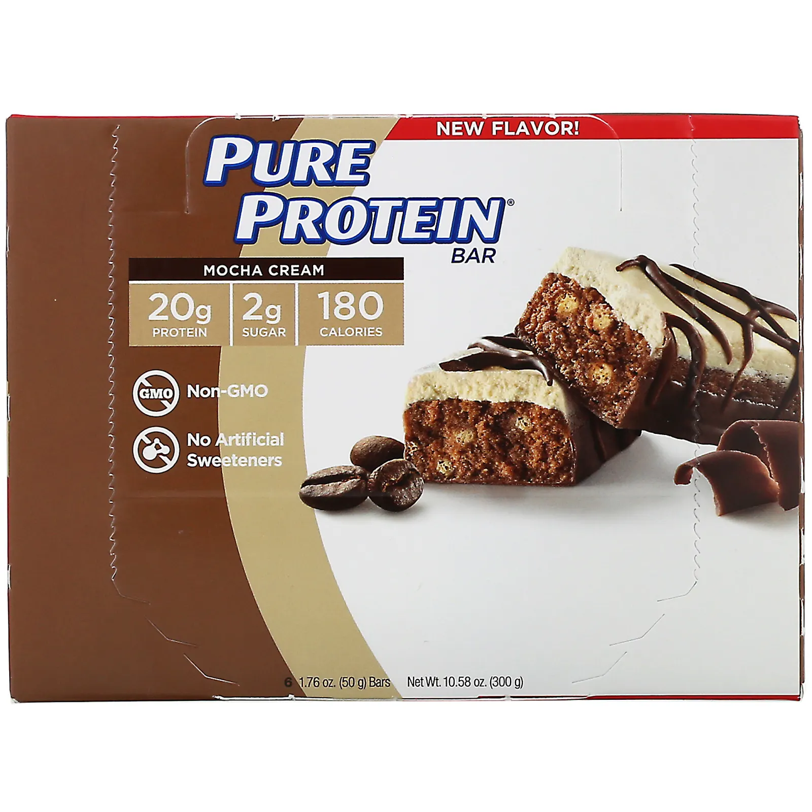 Pure Protein, Батончик с кофейным кремом, 6 батончиков, 50 г (1,76 унций) каждый