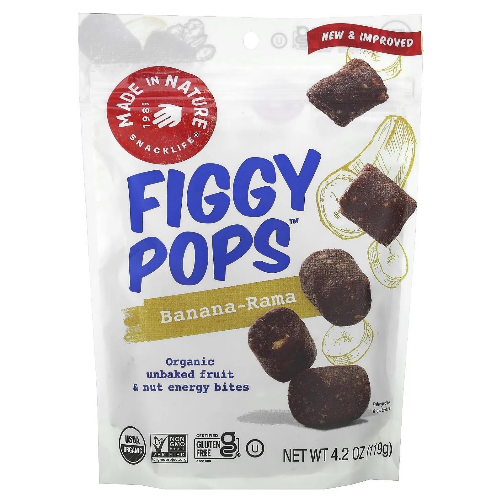 Made in Nature, Figgy Pops, банан, 119 г (4,2 унции)