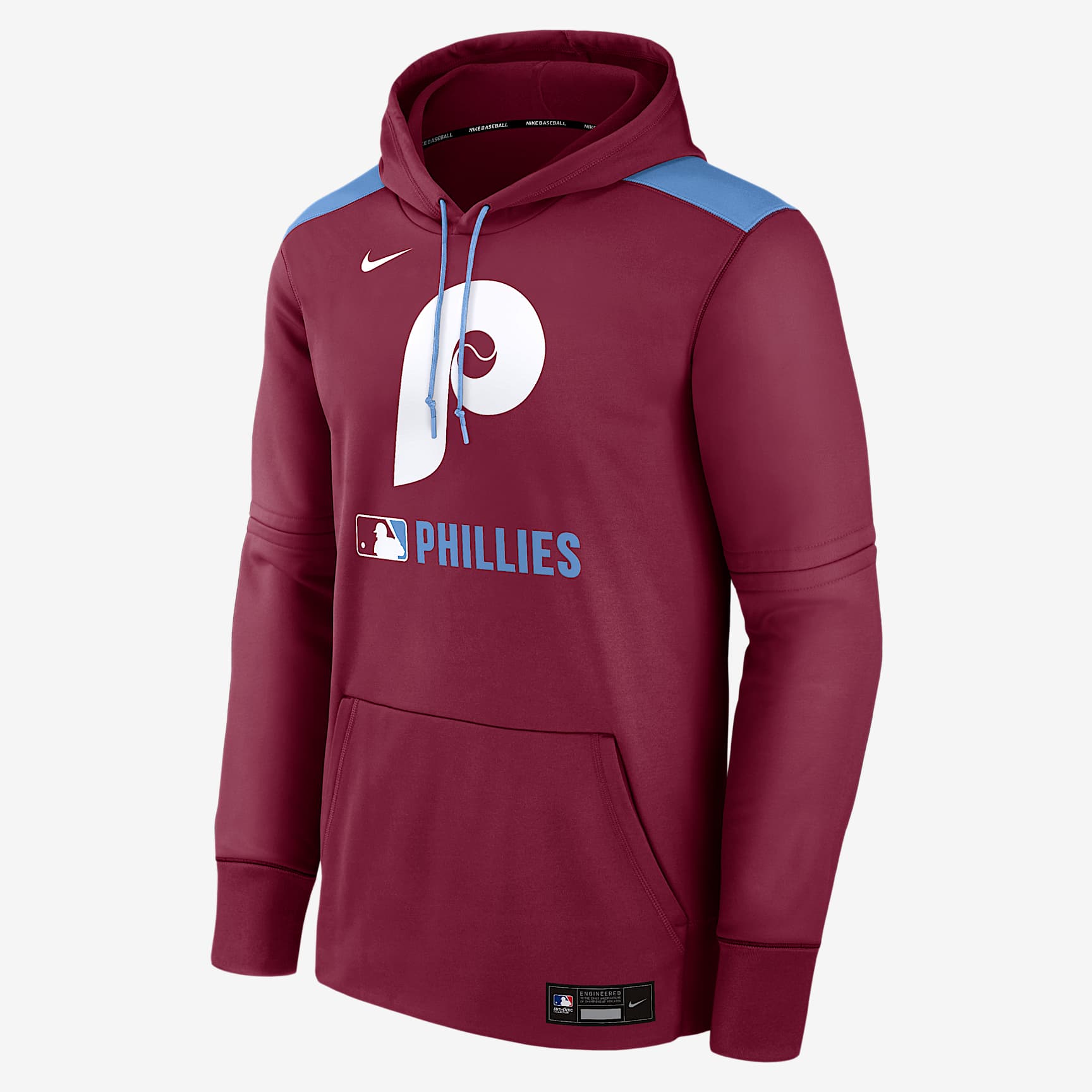 Philadelphia Phillies Authentic Collection Men's Nike Therma MLB Pullover Hoodie