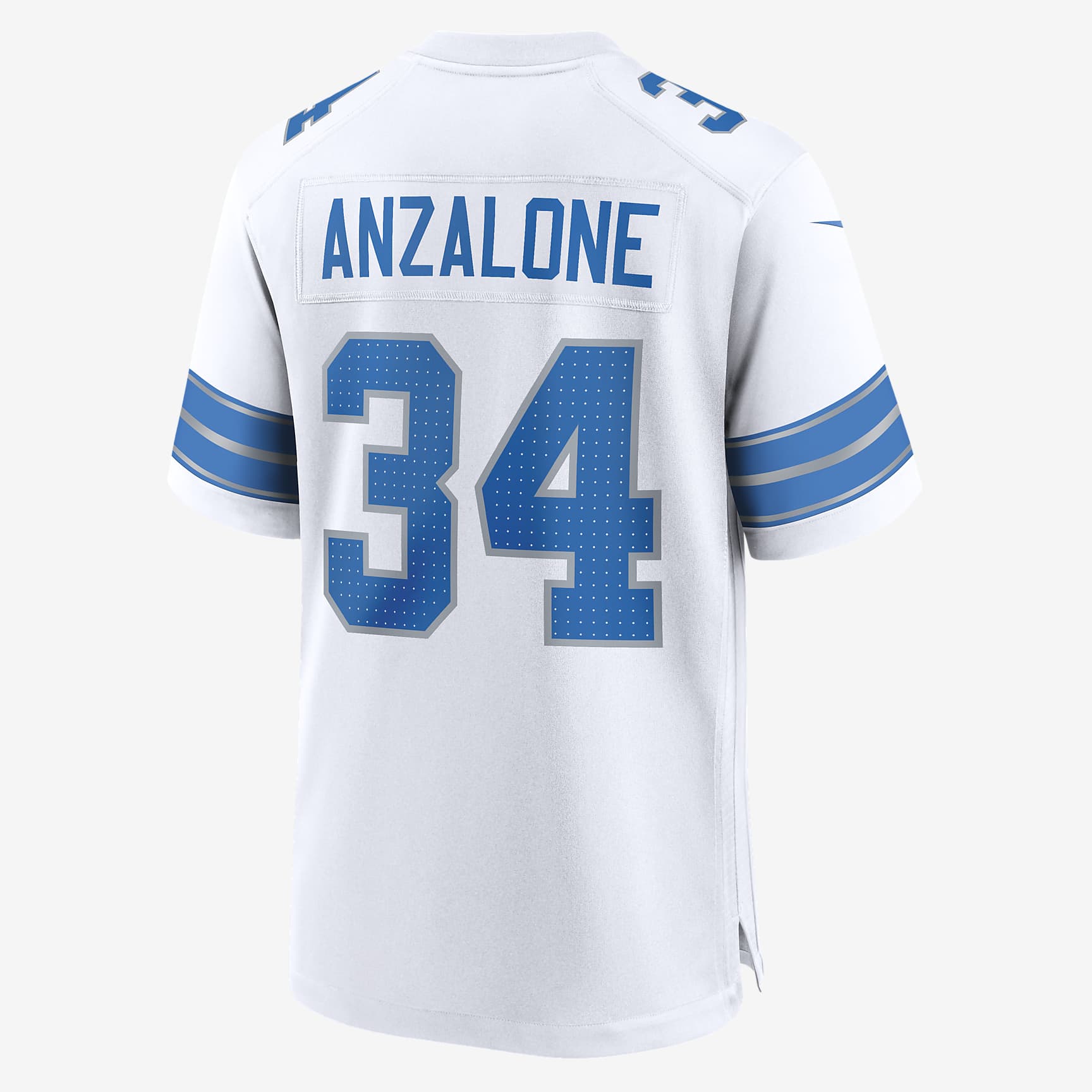 Alex Anzalone Detroit Lions Men's Nike NFL Game Football Jersey