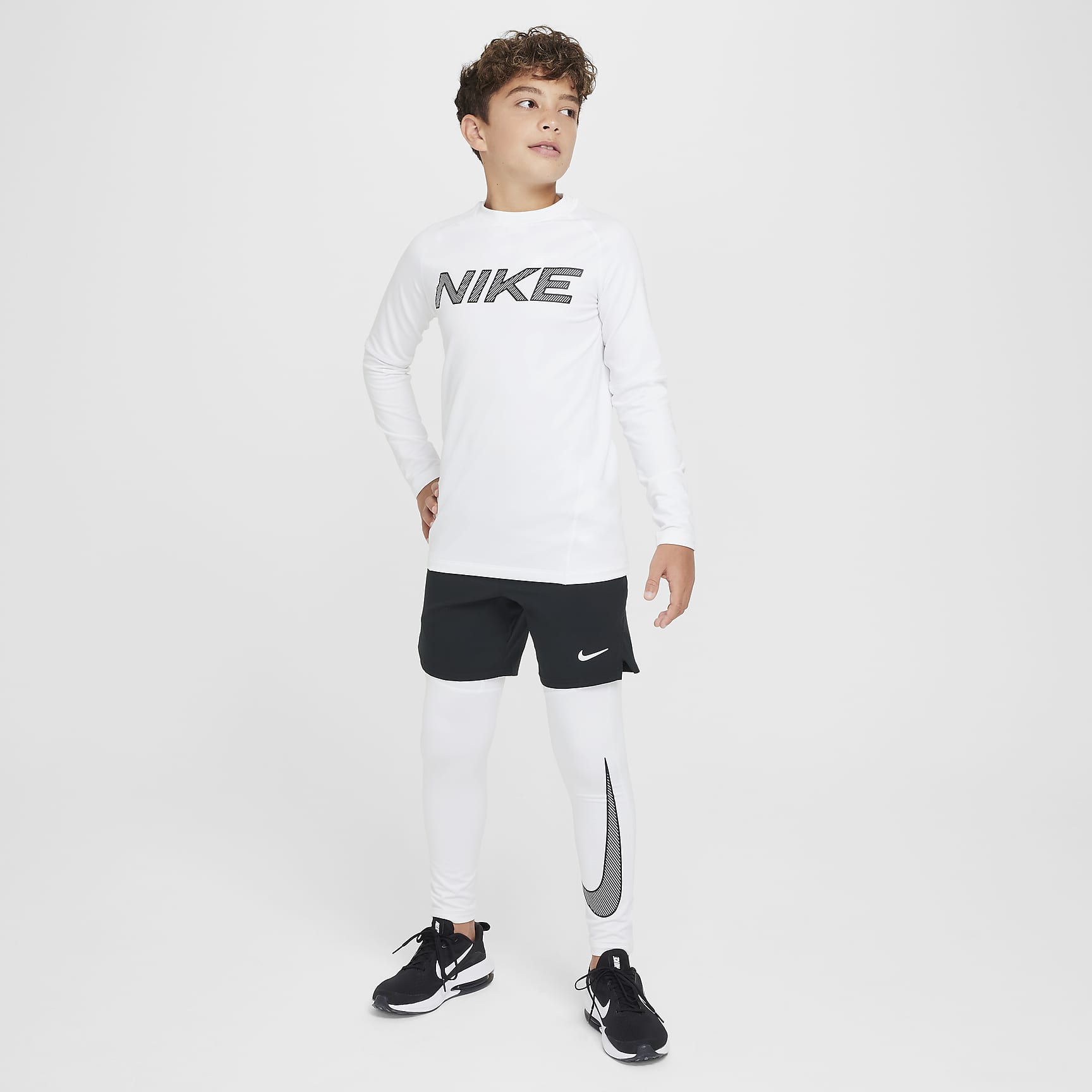 Nike Pro Warm Big Kids' (Boys') Dri-FIT Long-Sleeve Training Top