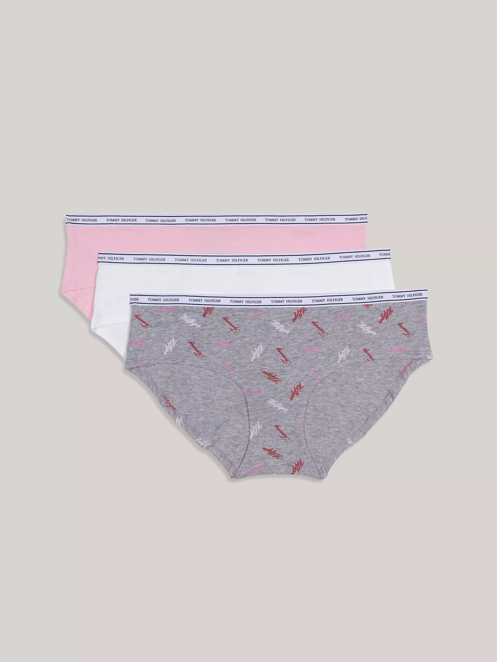 Женское нижнее белье Tommy Hilfiger, Классические хлопковые трусы-хипстеры (набор 3 шт.)