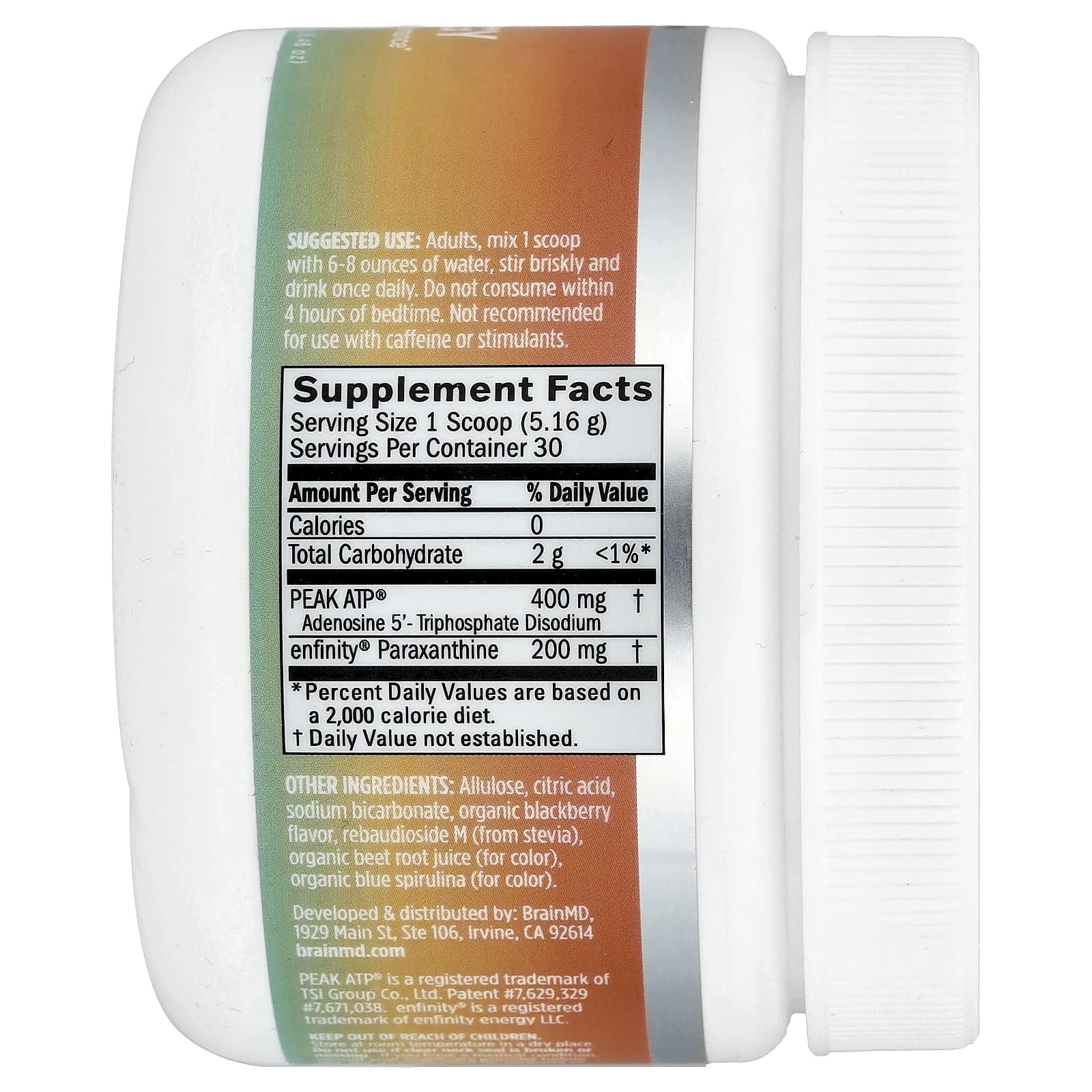 BrainMD, Peak Energy, ежевика, 154,9 г (5,46 унции)