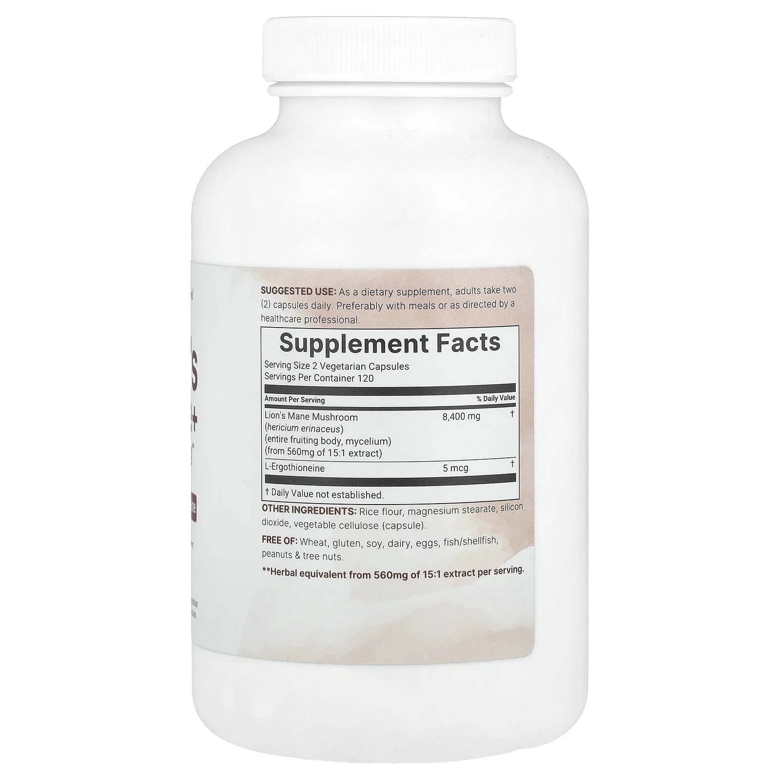 Micro Ingredients, Львиная грива + L-эрготионеин, 240 вегетарианских капсул