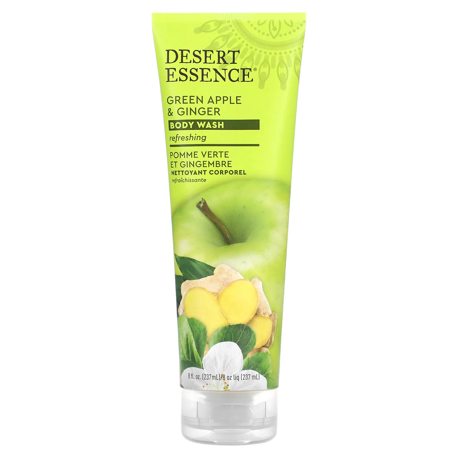 Desert Essence, Гель для душа, зеленое яблоко и имбирь, 237 мл (8 жидк. Унций)