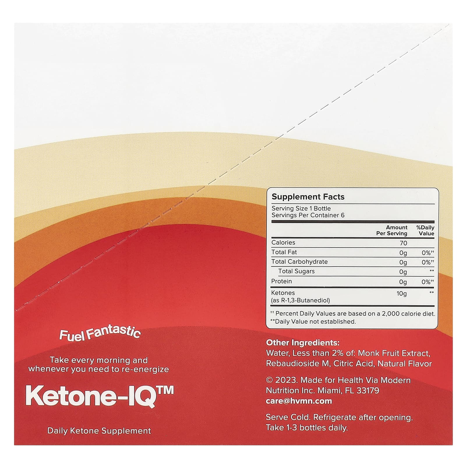 Ketone-IQ, Classic Multiserving, 6 флаконов по 59 мл (2 жидк. унц.)