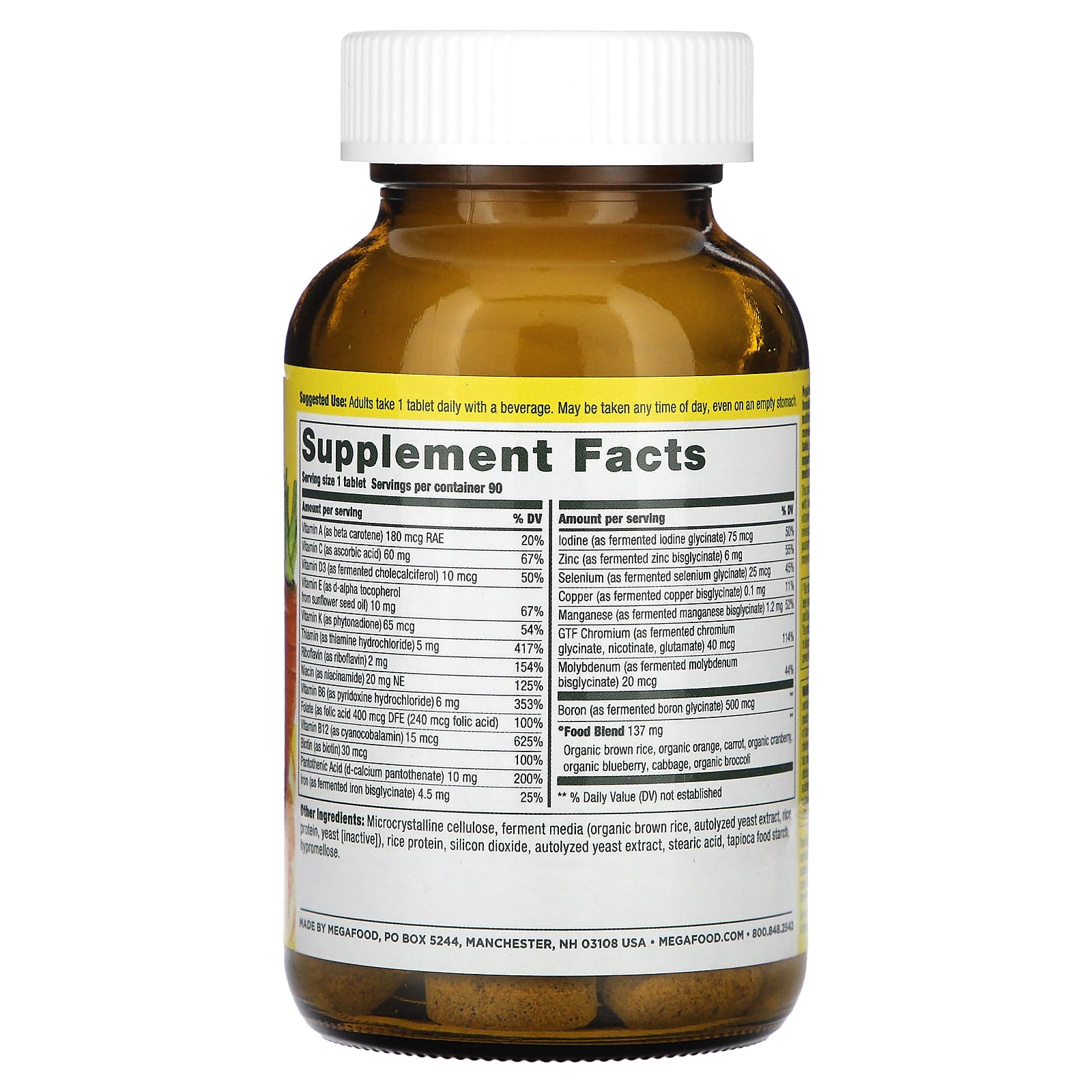 MegaFood, One Daily Multivitamin, мультивитаминный комплекс, 90 таблеток