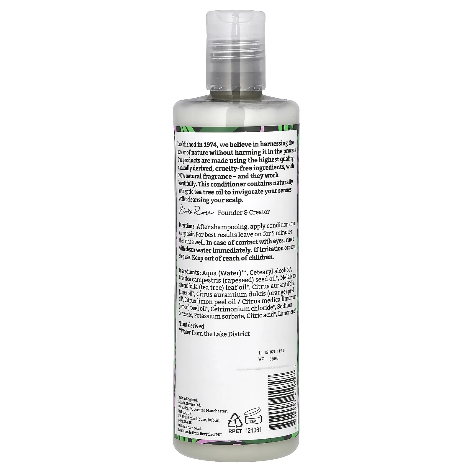 Faith in Nature, Кондиционер, для нормальных / жирных волос, чайное дерево, 400 мл (13,5 жидк. Унции)