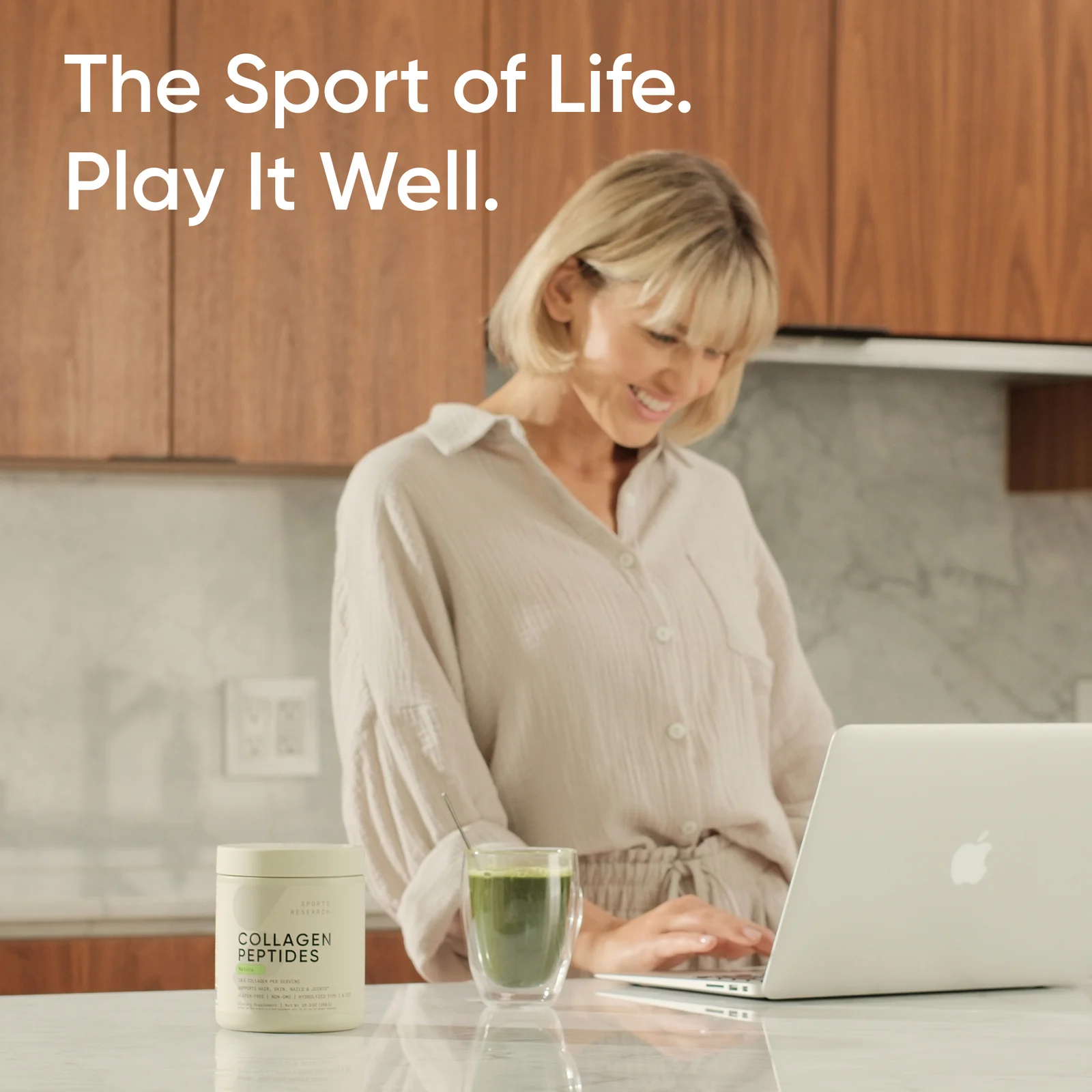 Sports Research, Коллагеновые пептиды, матча, 288 г (10,2 унции)