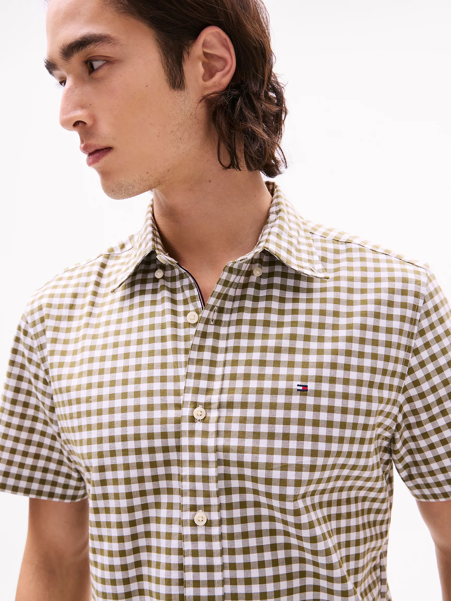 Мужская рубашка Tommy Hilfiger, Стандартная рубашка из оксфорда в клетку гингем