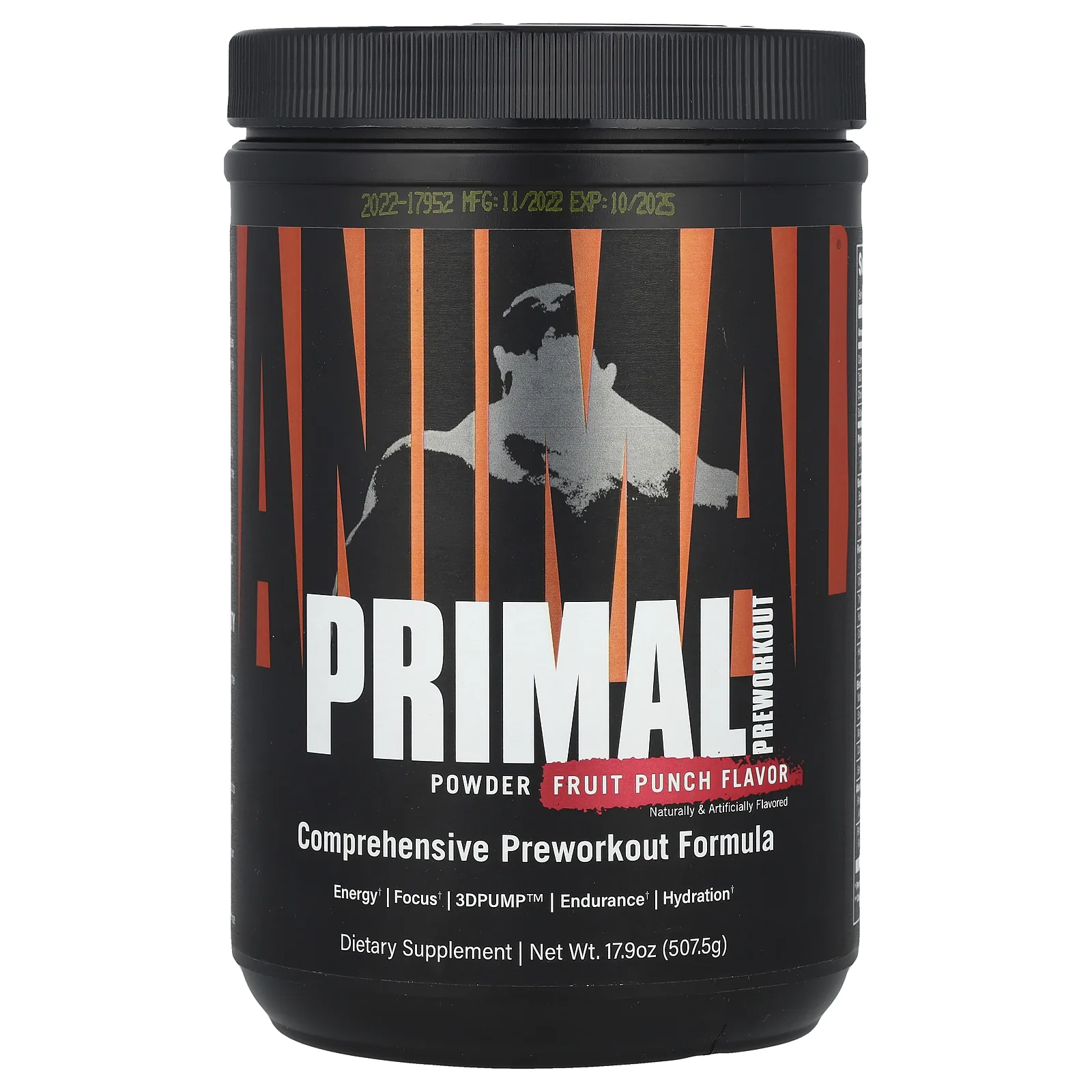 Animal, Primal Loaded, предтренировочный комплекс, со вкусом фруктового пунша, 507,5 г (17,9 унции)