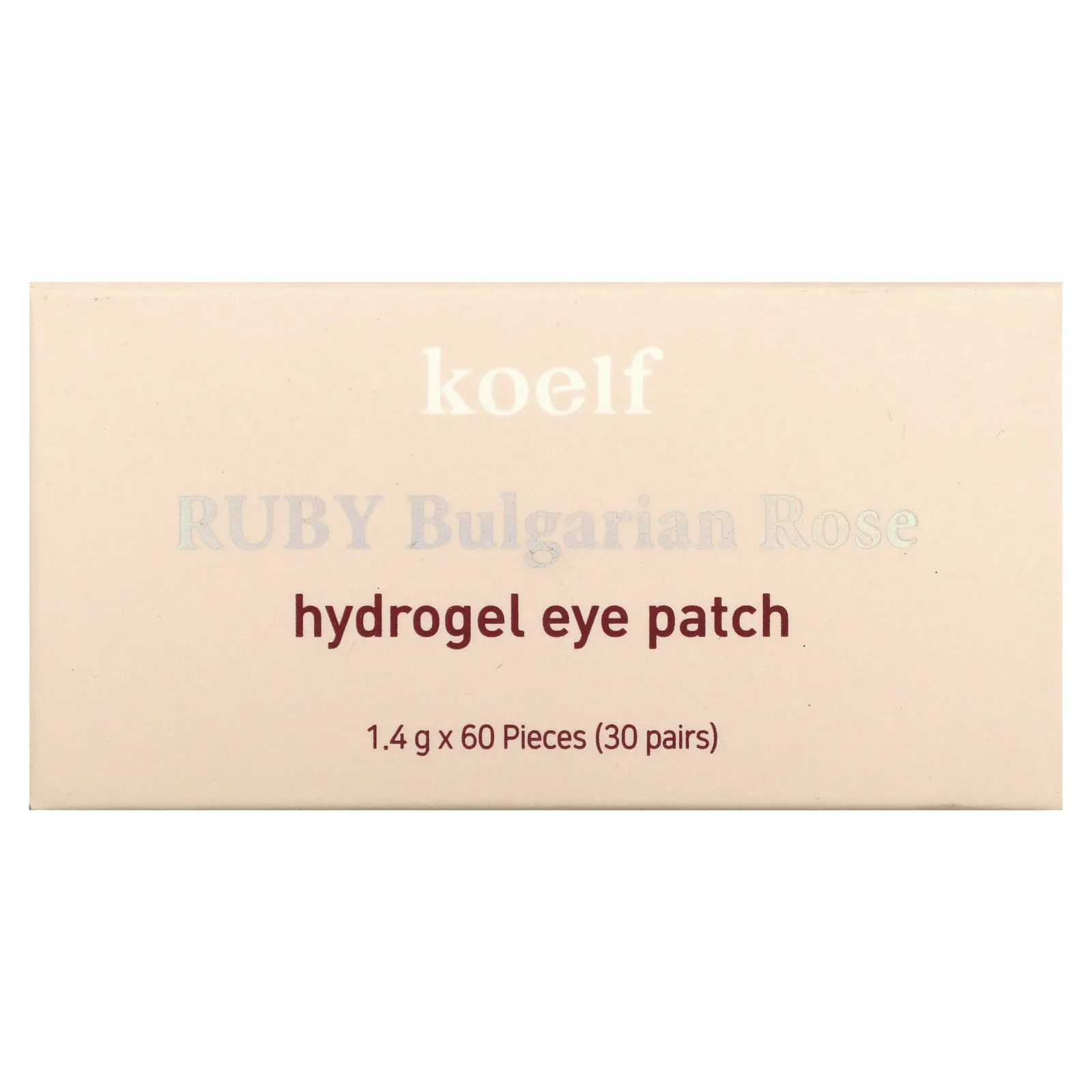 Koelf, Гидрогелевые патчи для глаз с рубином и болгарской розой, 60 шт.