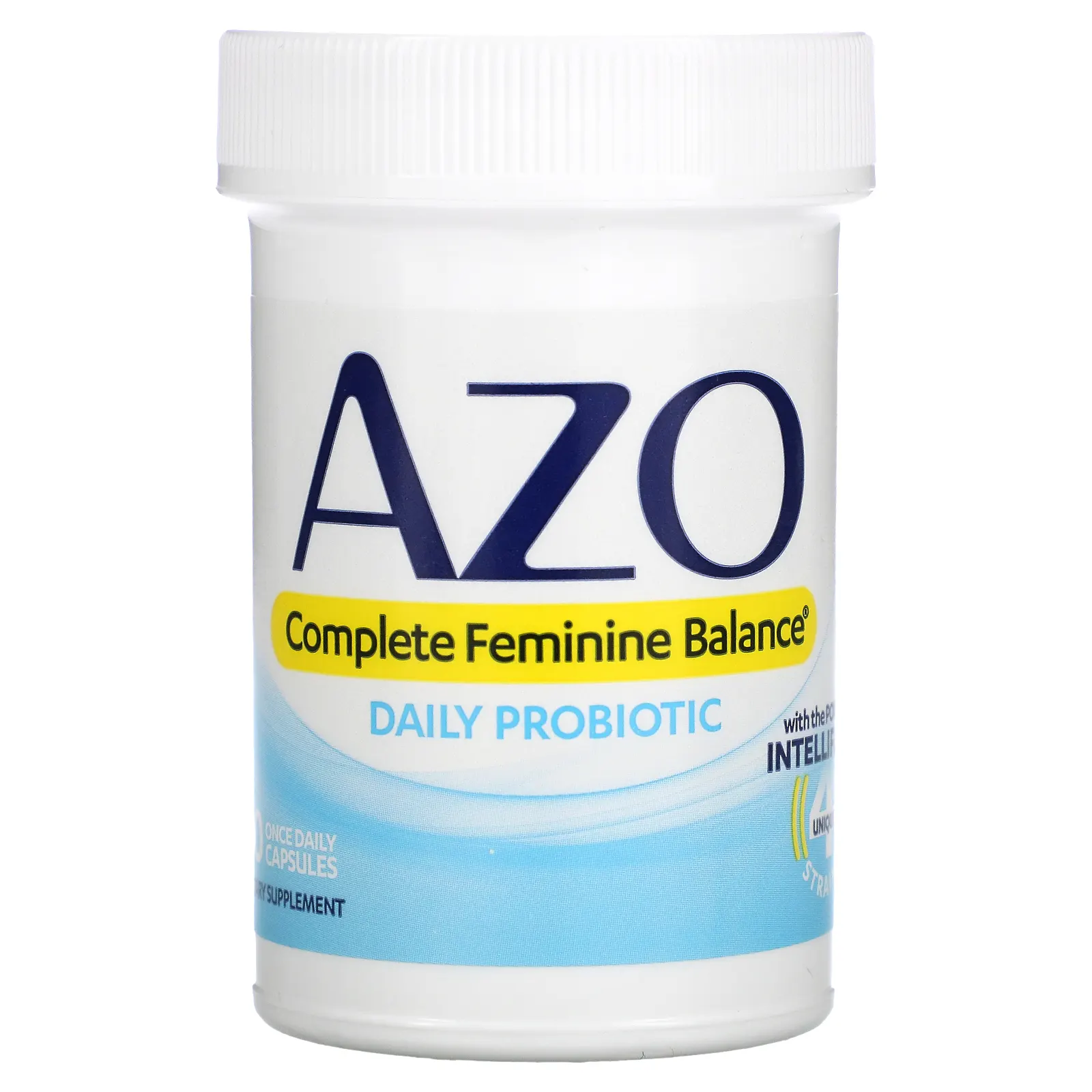 Azo, Complete Feminine Balance, ежедневный пробиотик для женщин, 30 капсул для приема один раз в день