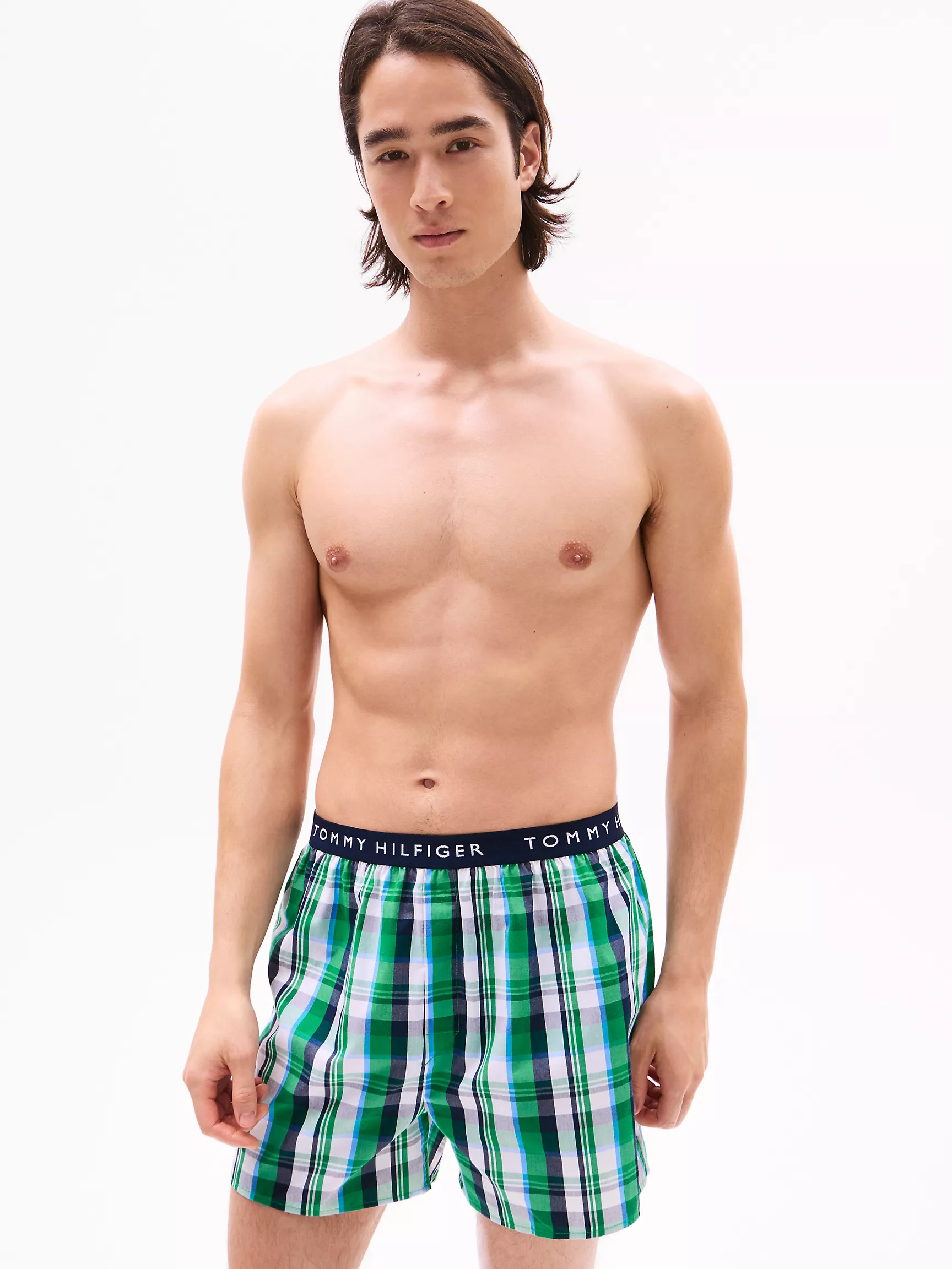 Мужское нижнее белье Tommy Hilfiger, Тканые боксёры Tommy с логотипом (набор 3 шт.)