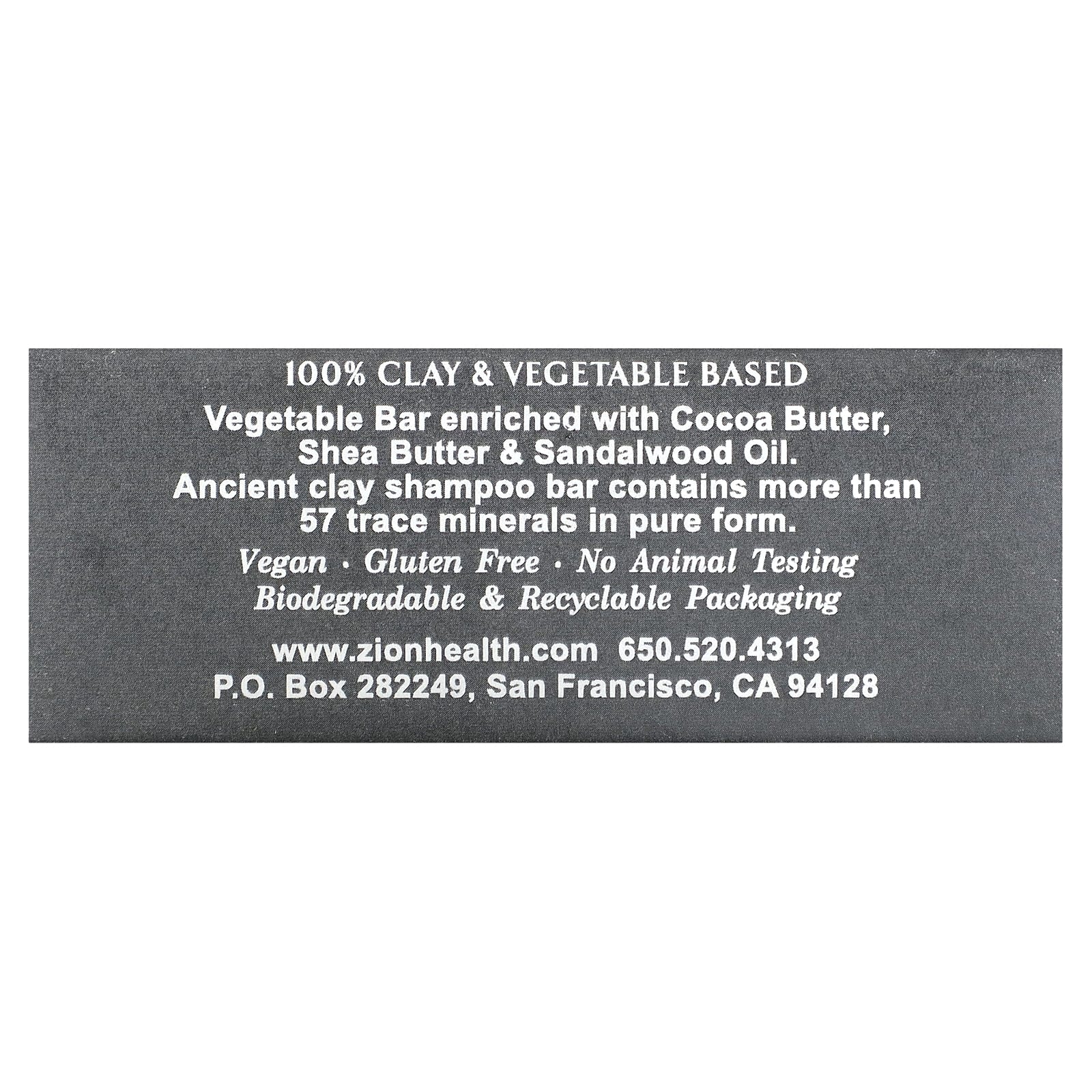 Zion Health, Шампунь для волос Ancient Clay, сандаловое дерево, 70 г (6 унций)